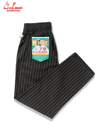 Chef Pants Semiwide -  Herringbone Stripe : Charcoal