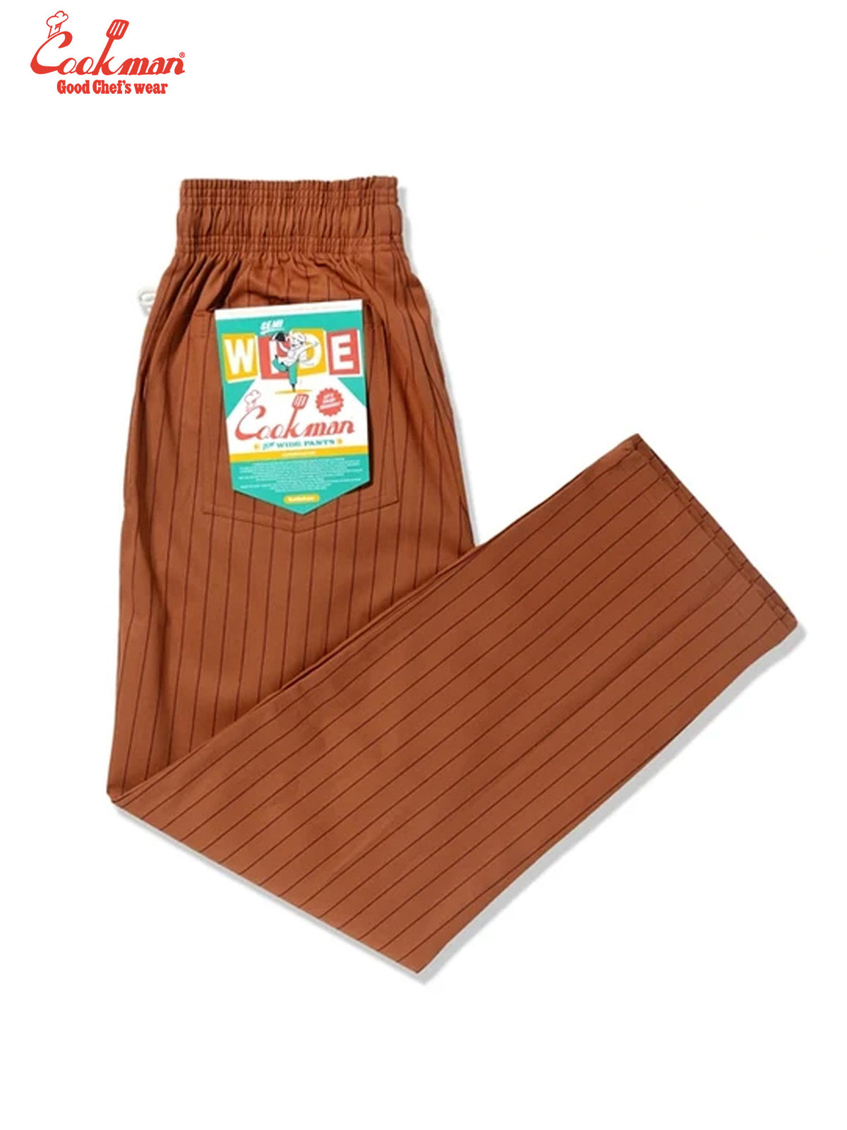 Chef Pants Semiwide -  Herringbone Stripe : Brick
