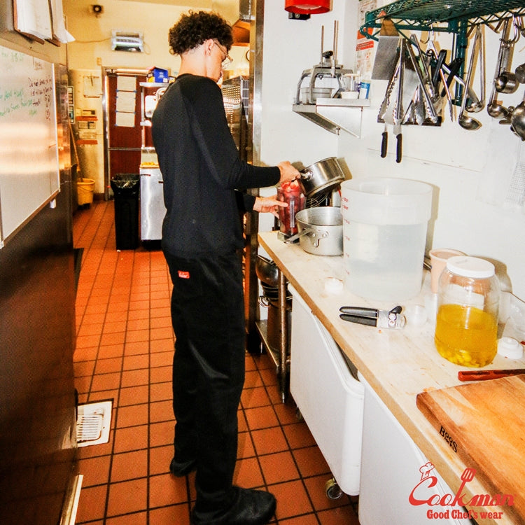 Cookman Waiter's Pants (stretch) - Corduroy : Black