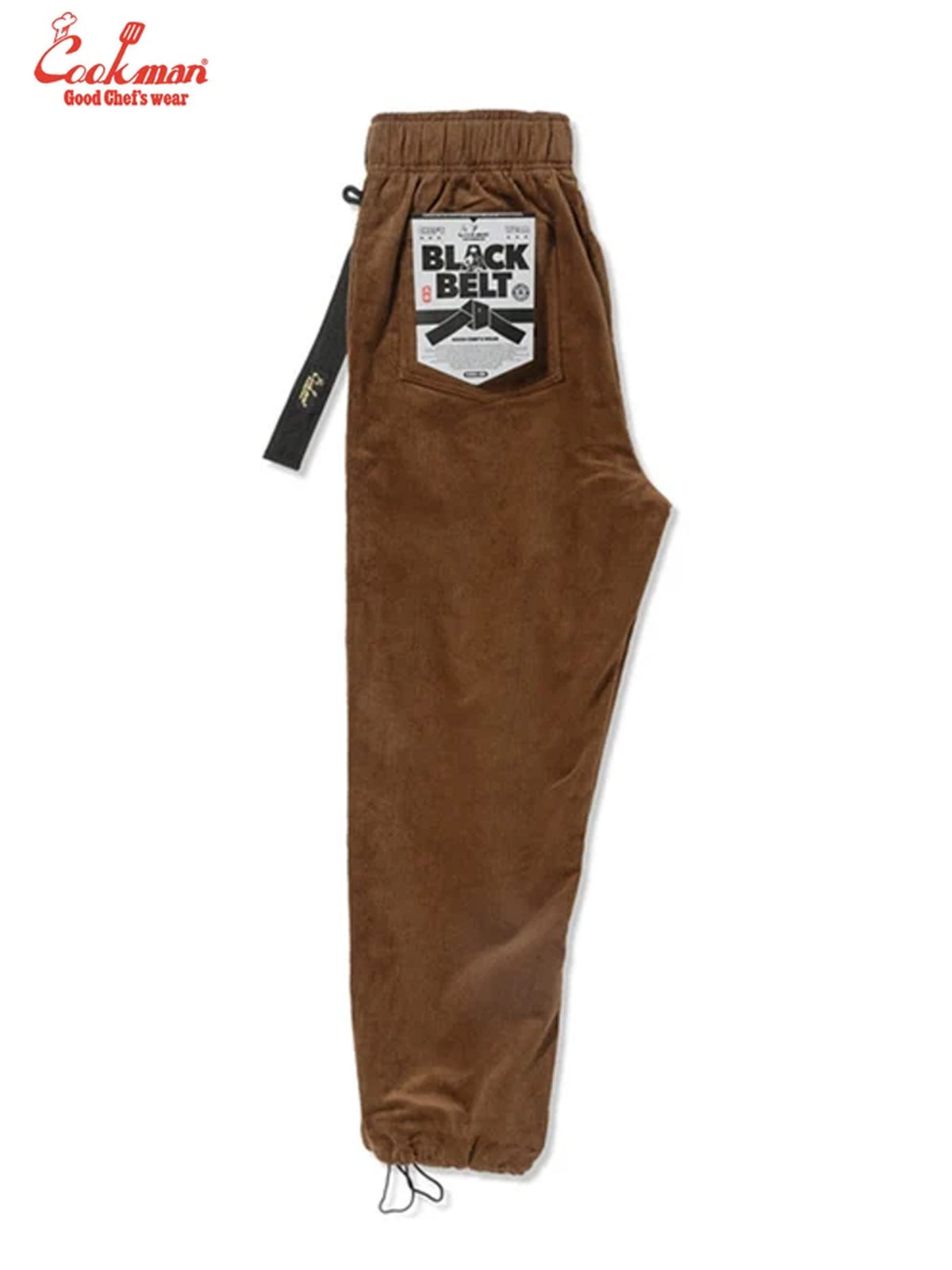 Chef Pants Semiwide - Black Belt Corduroy : Dark Brown