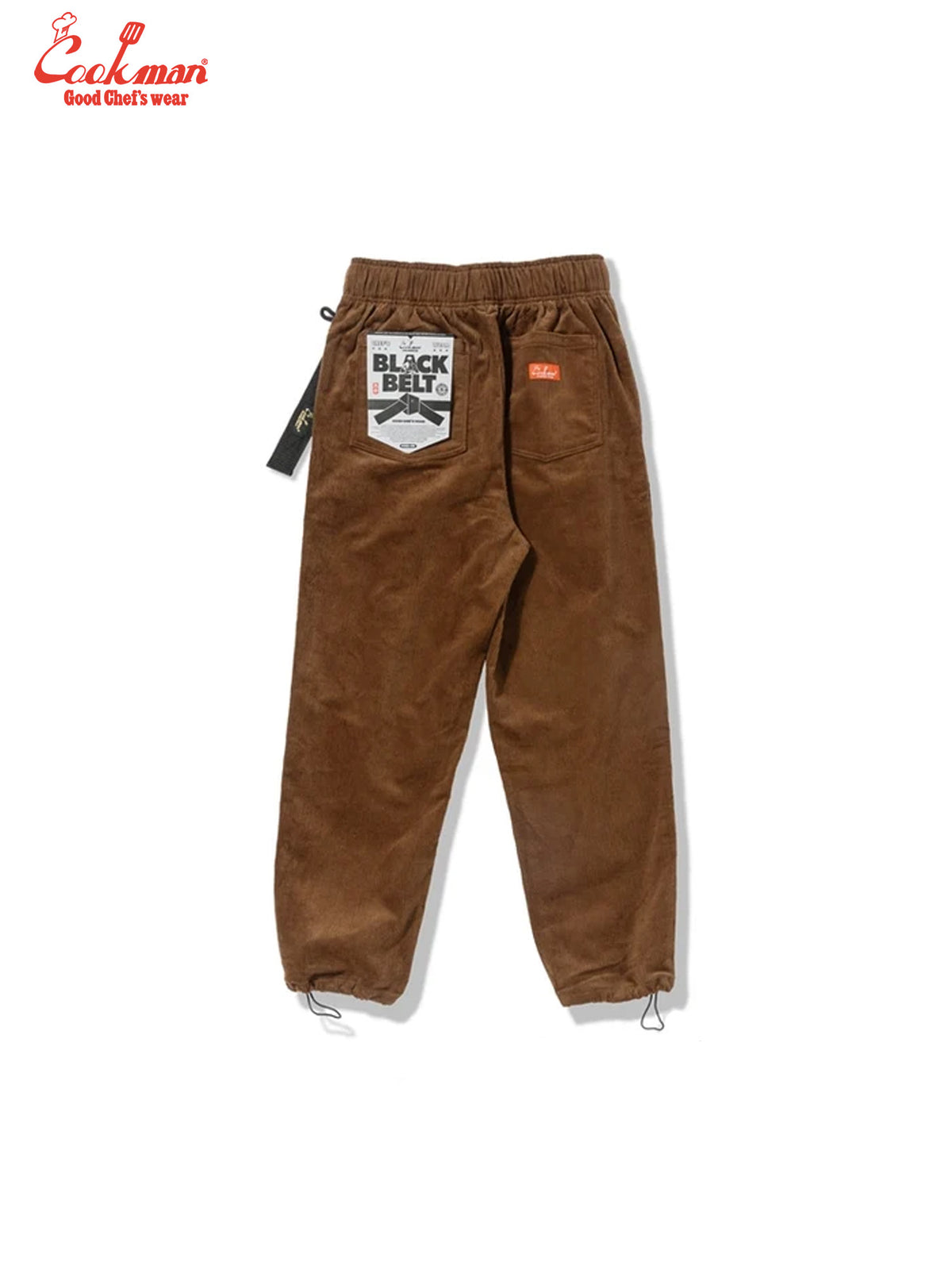 Chef Pants Semiwide - Black Belt Corduroy : Dark Brown