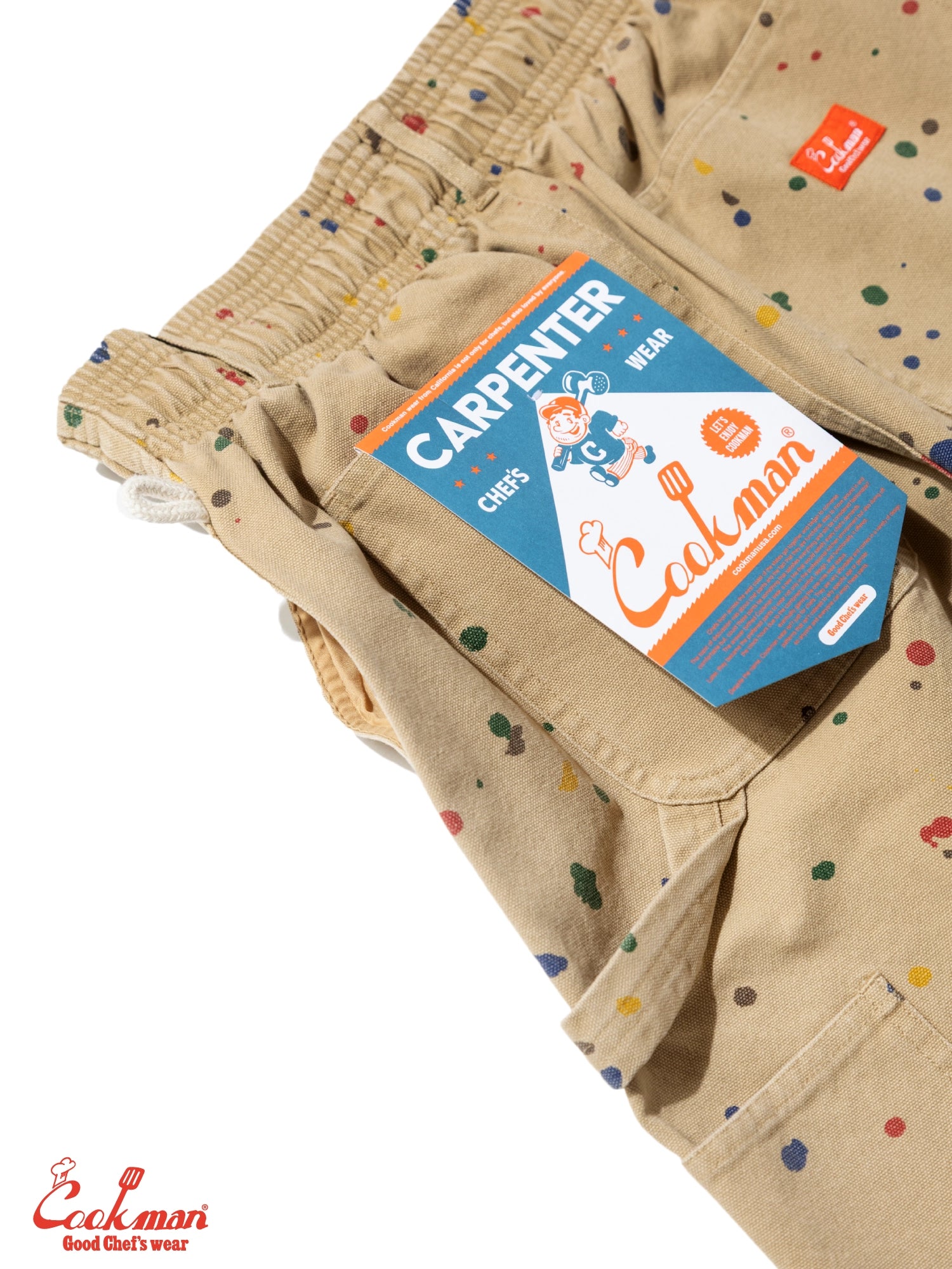 Cookman Carpenter's Pants : Washed duck canvas -  Sauce Splash