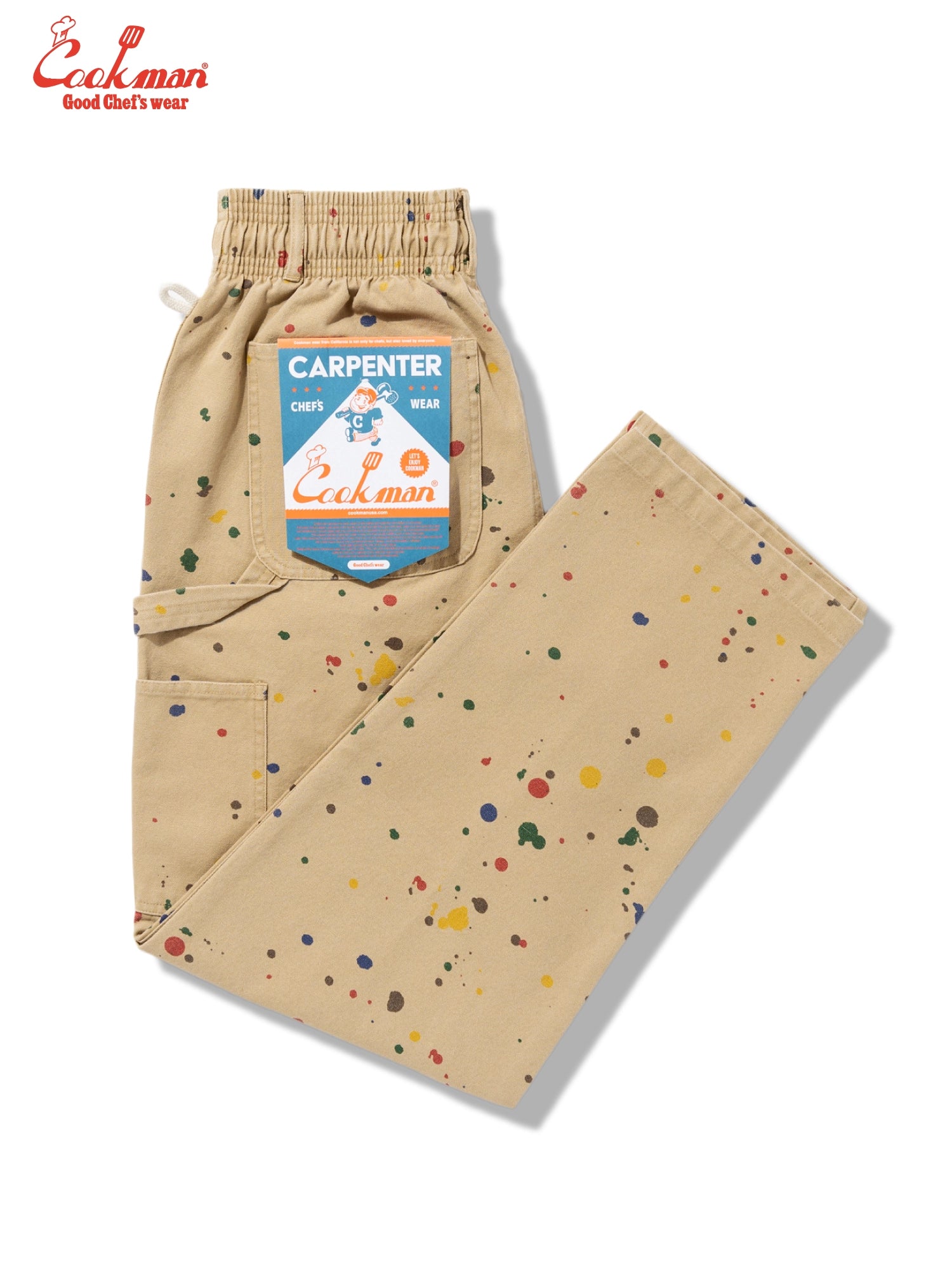 Cookman Carpenter's Pants : Washed duck canvas -  Sauce Splash