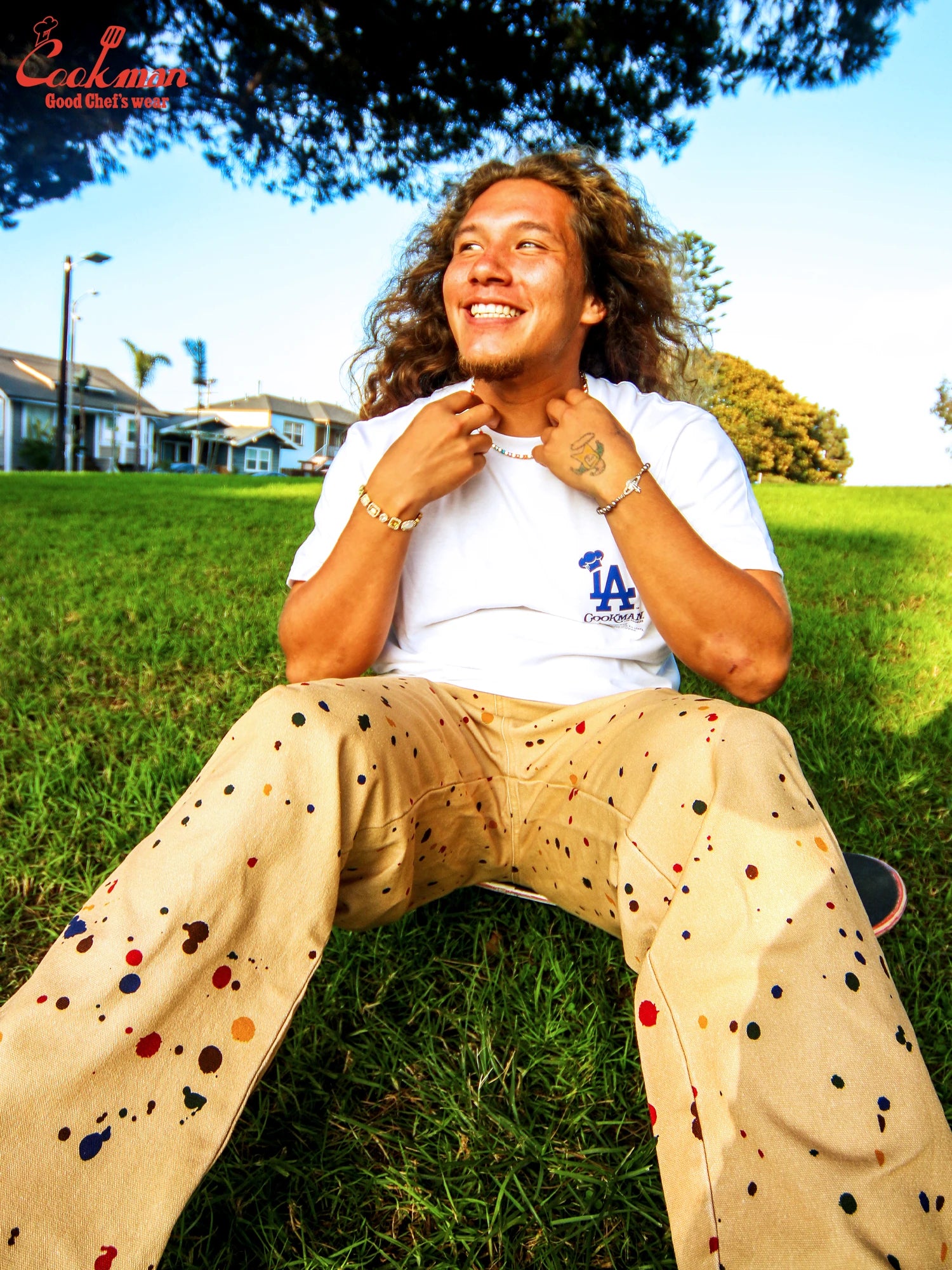 Cookman Carpenter's Pants : Washed duck canvas -  Sauce Splash