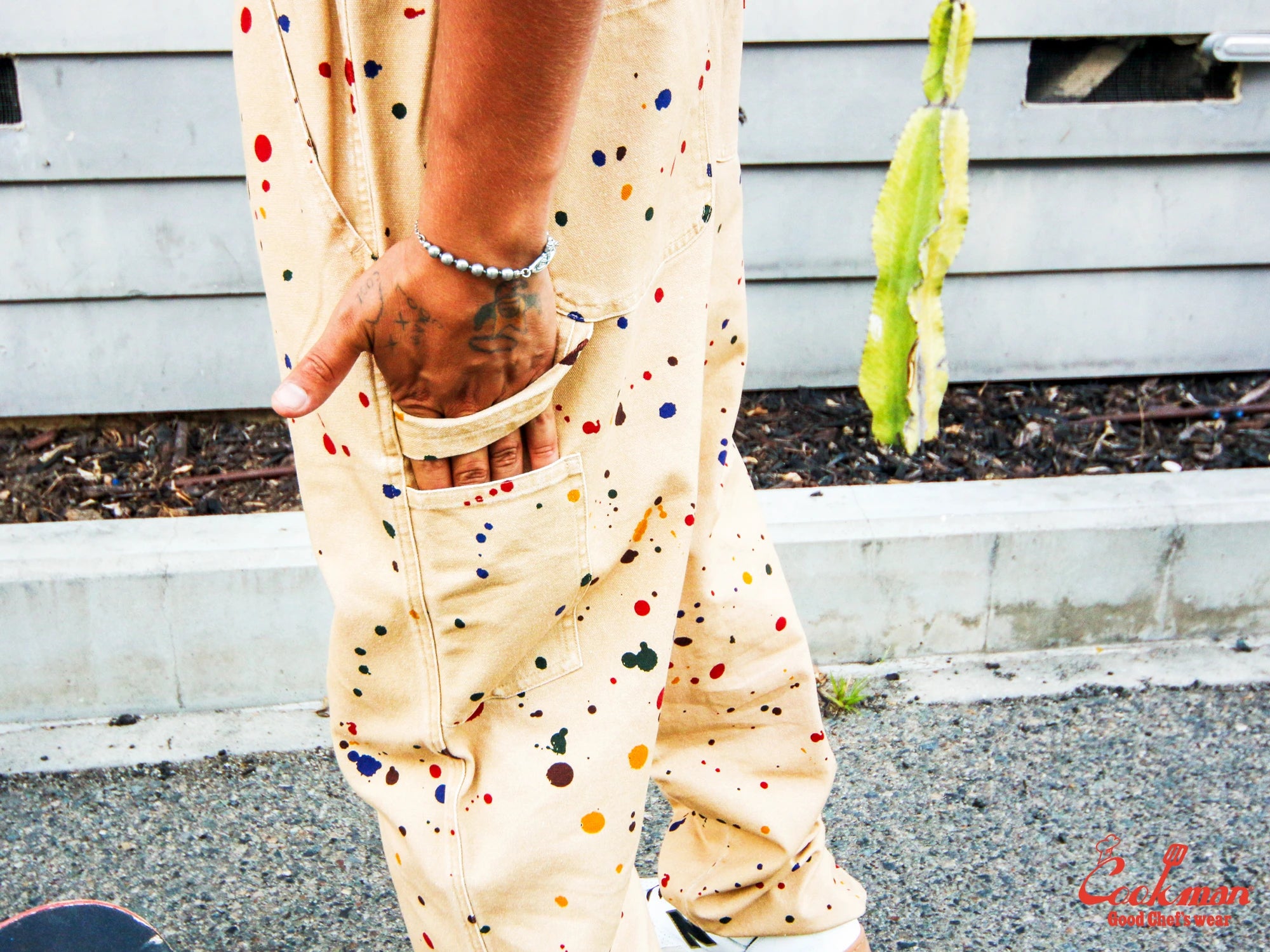 Cookman Carpenter's Pants : Washed duck canvas -  Sauce Splash