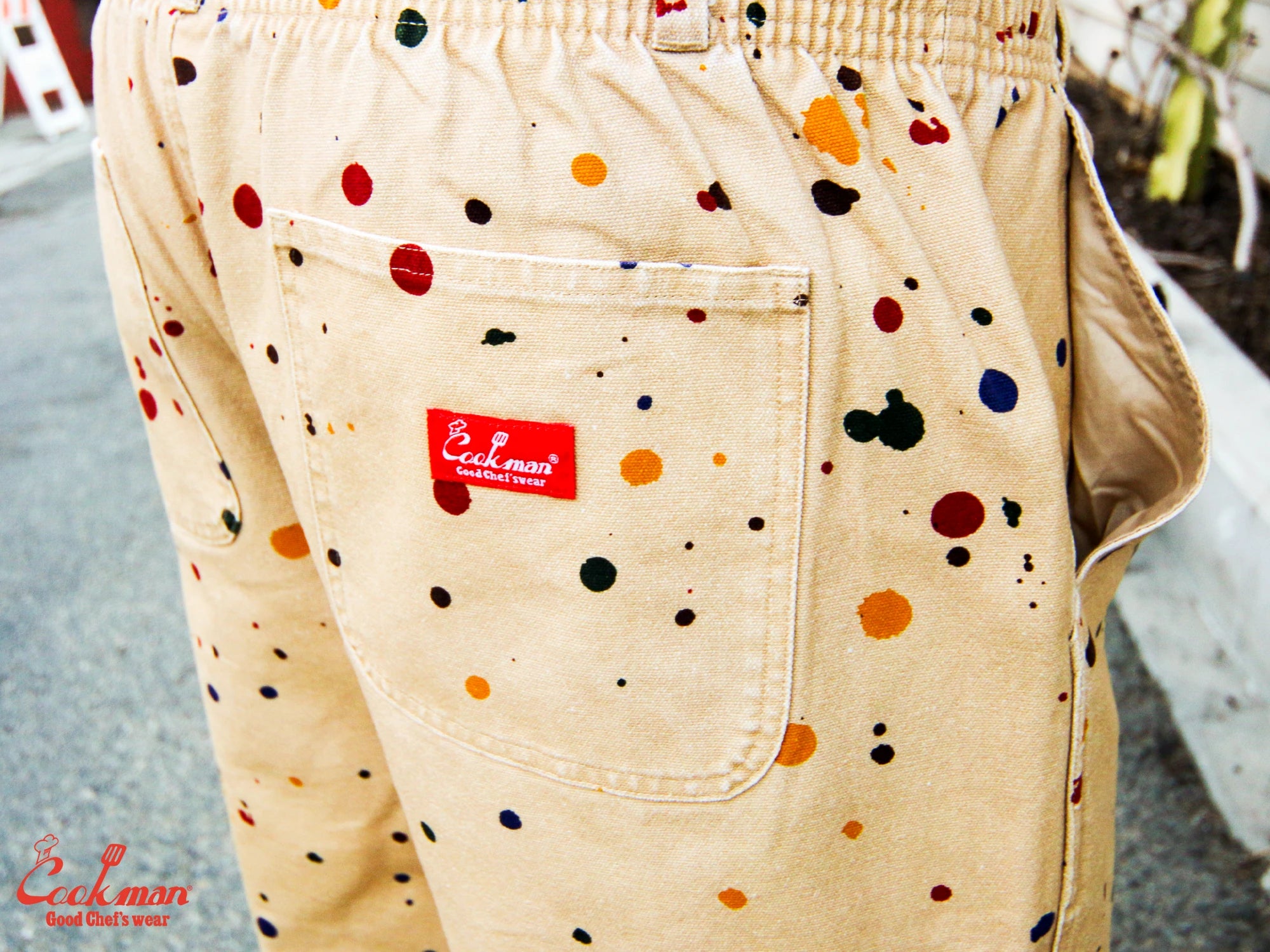 Cookman Carpenter's Pants : Washed duck canvas -  Sauce Splash