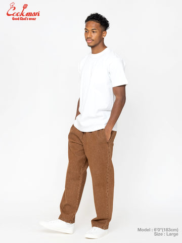 Cookman Chef Pants Semiwide - Denim : Brown