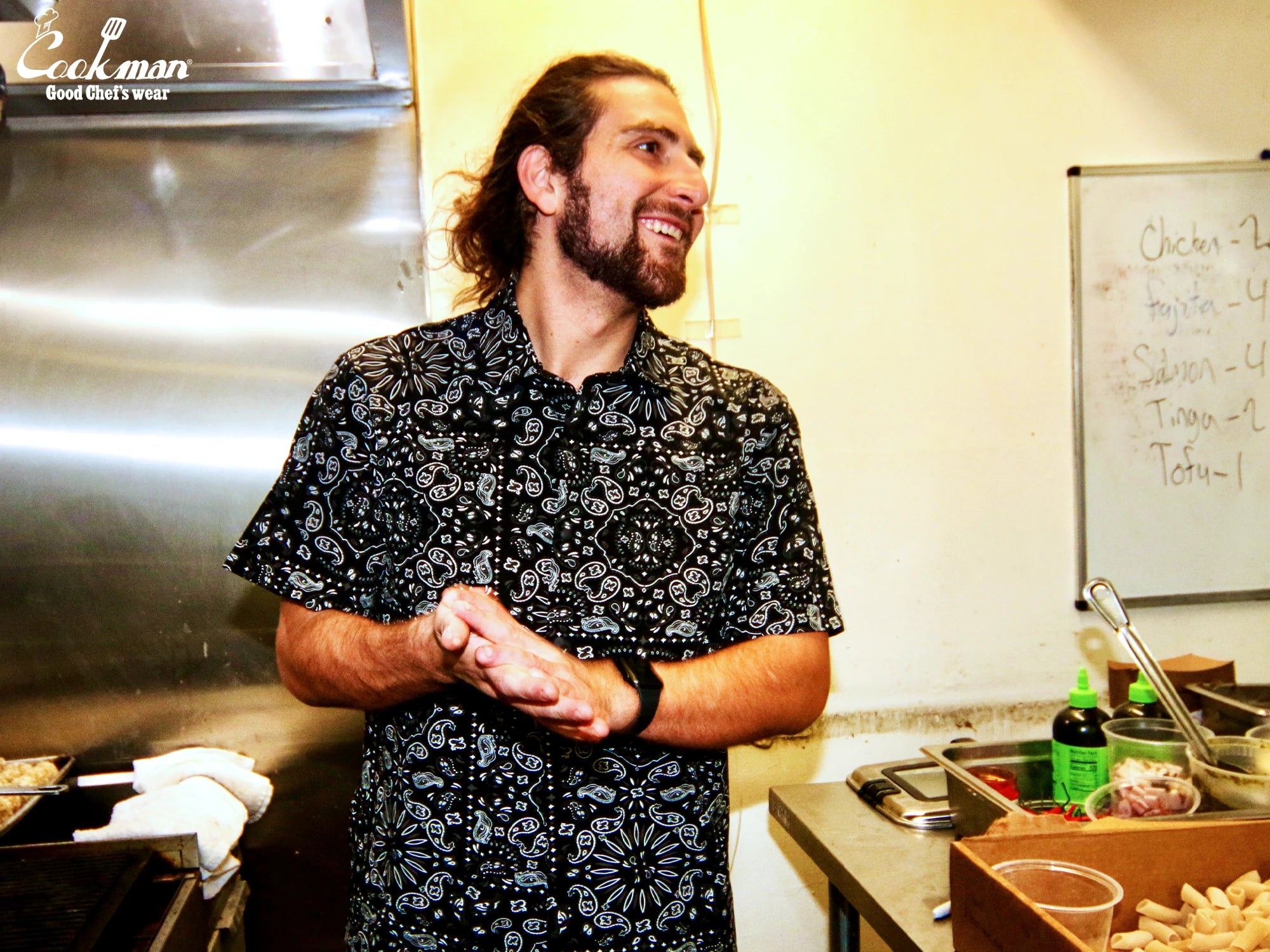 Work Shirts Short Sleeve Light -  Paisley : Black