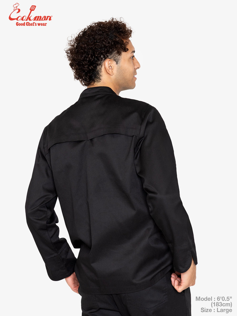 Chef Coat Long Sleeve Vented : Black