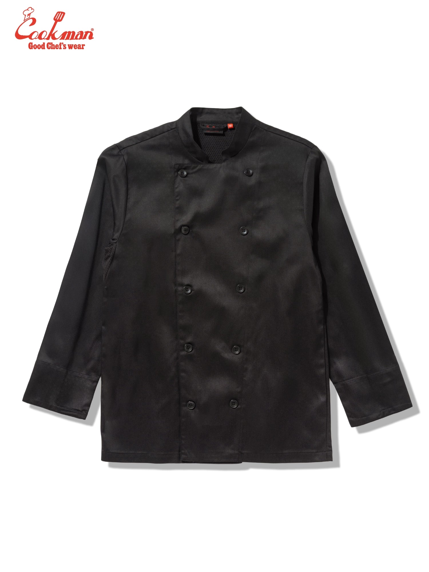 Cookman Chef Coat Long Sleeve Vented : Black