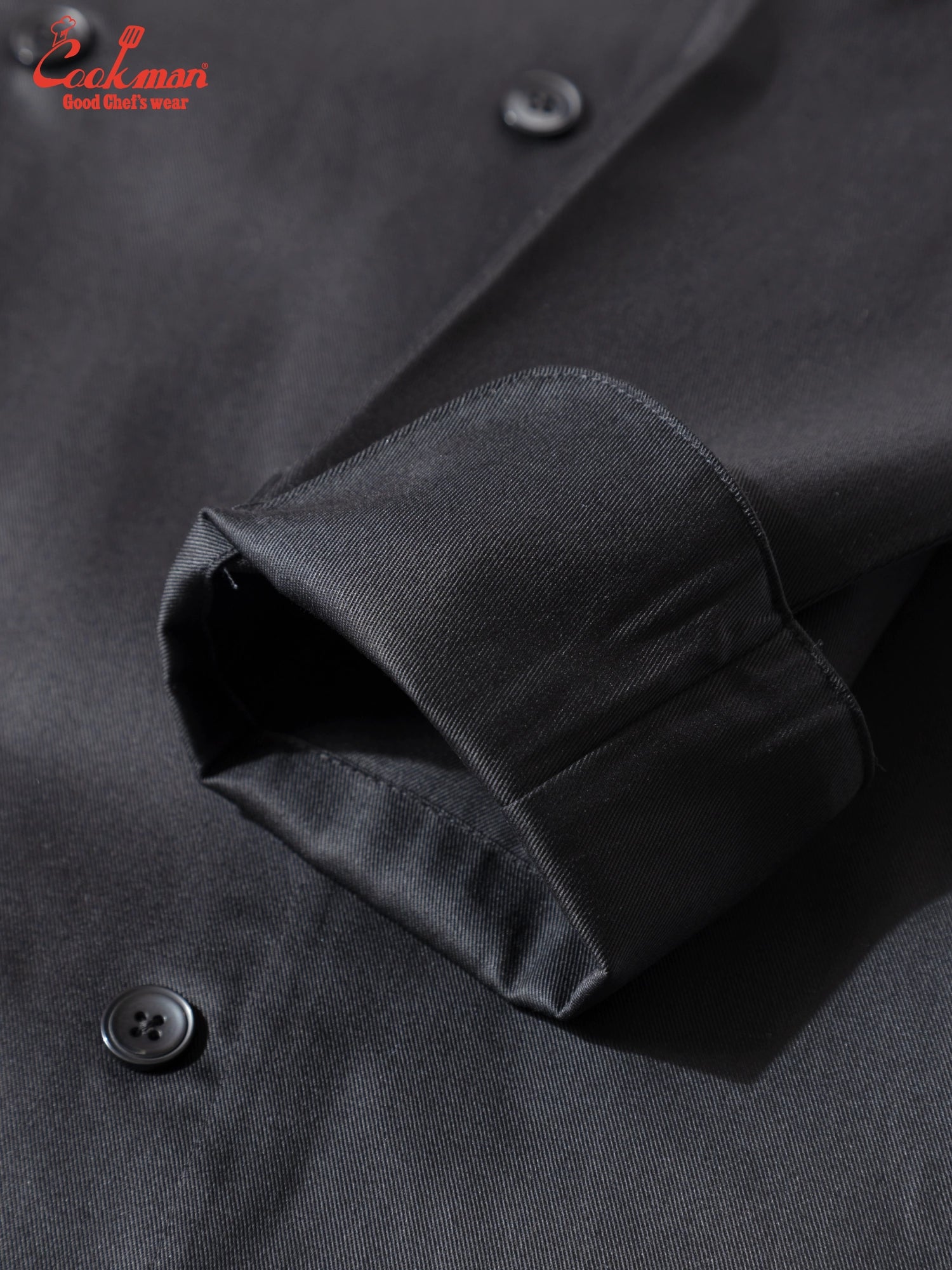 Chef Coat Long Sleeve Vented - Skull Bone : Black