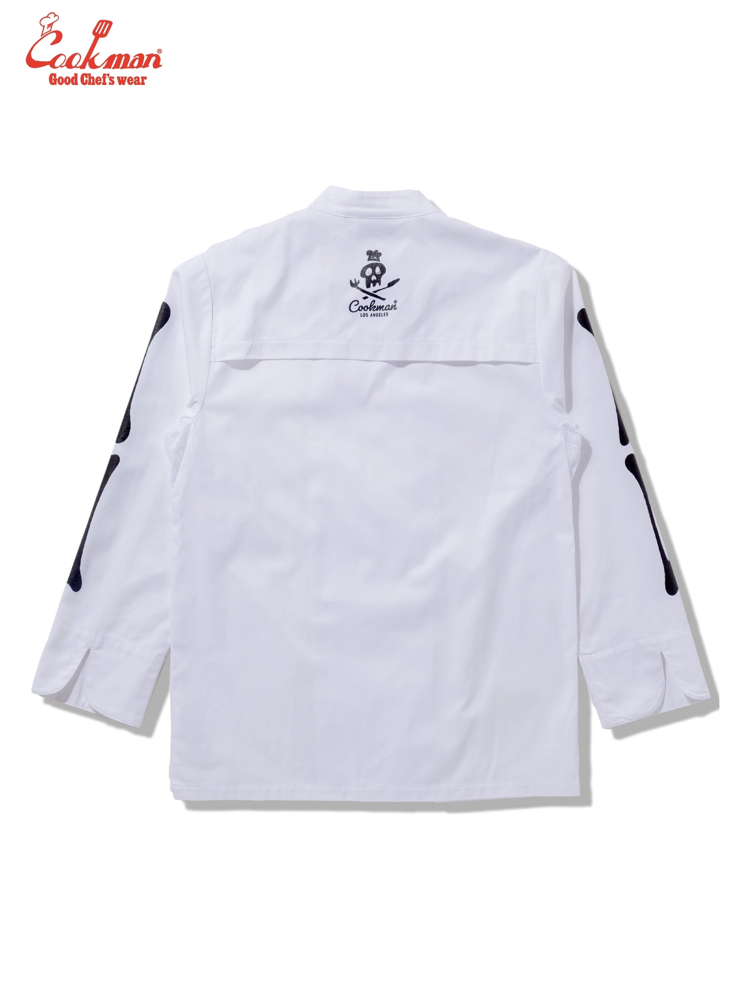 Chef Coat Long Sleeve Vented - Skull Bone : White