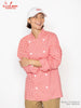 Chef Coat Long Sleeve Vented - Gingham : Red