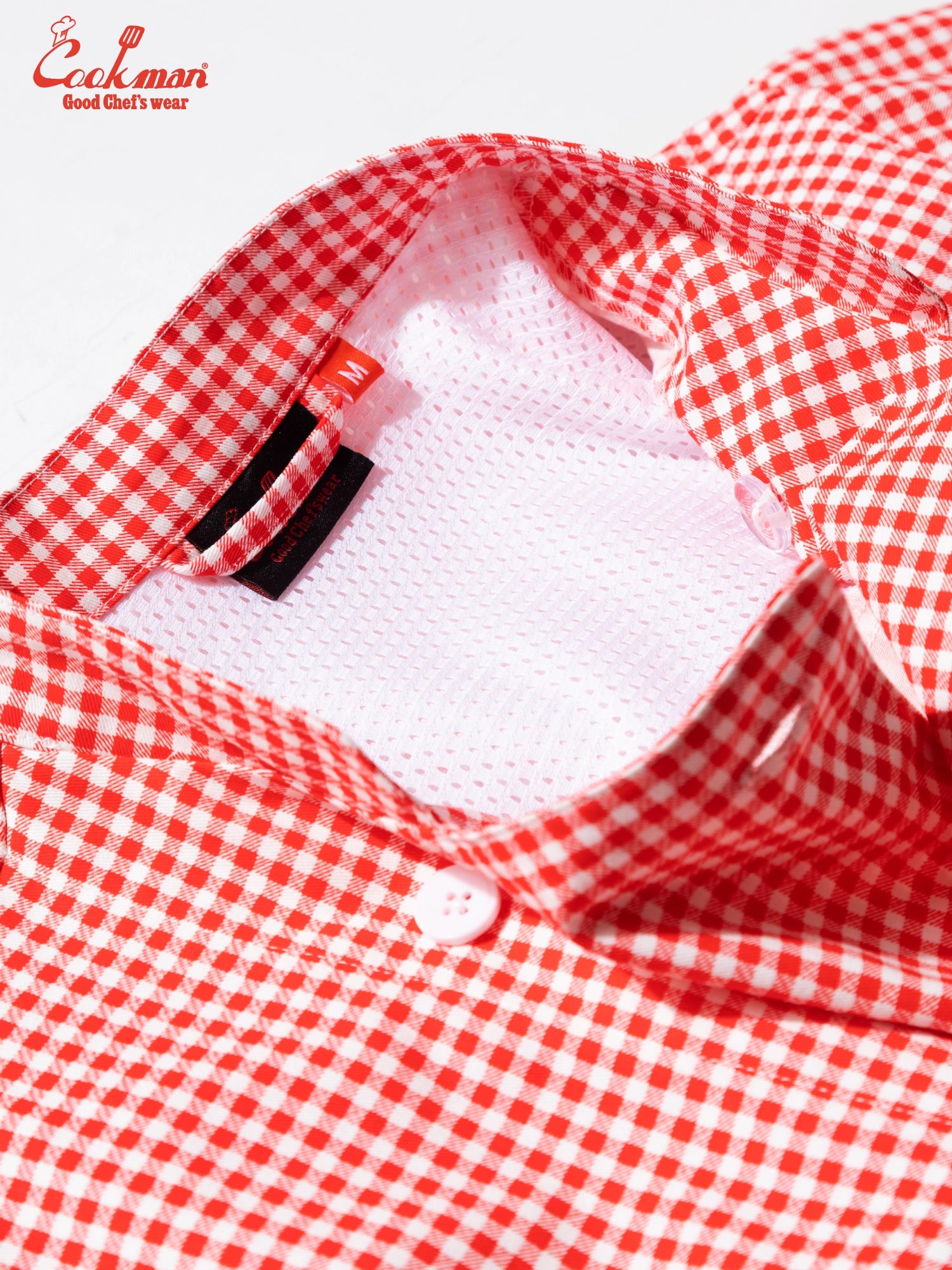 Cookman Chef Coat Long Sleeve Vented - Gingham : Red