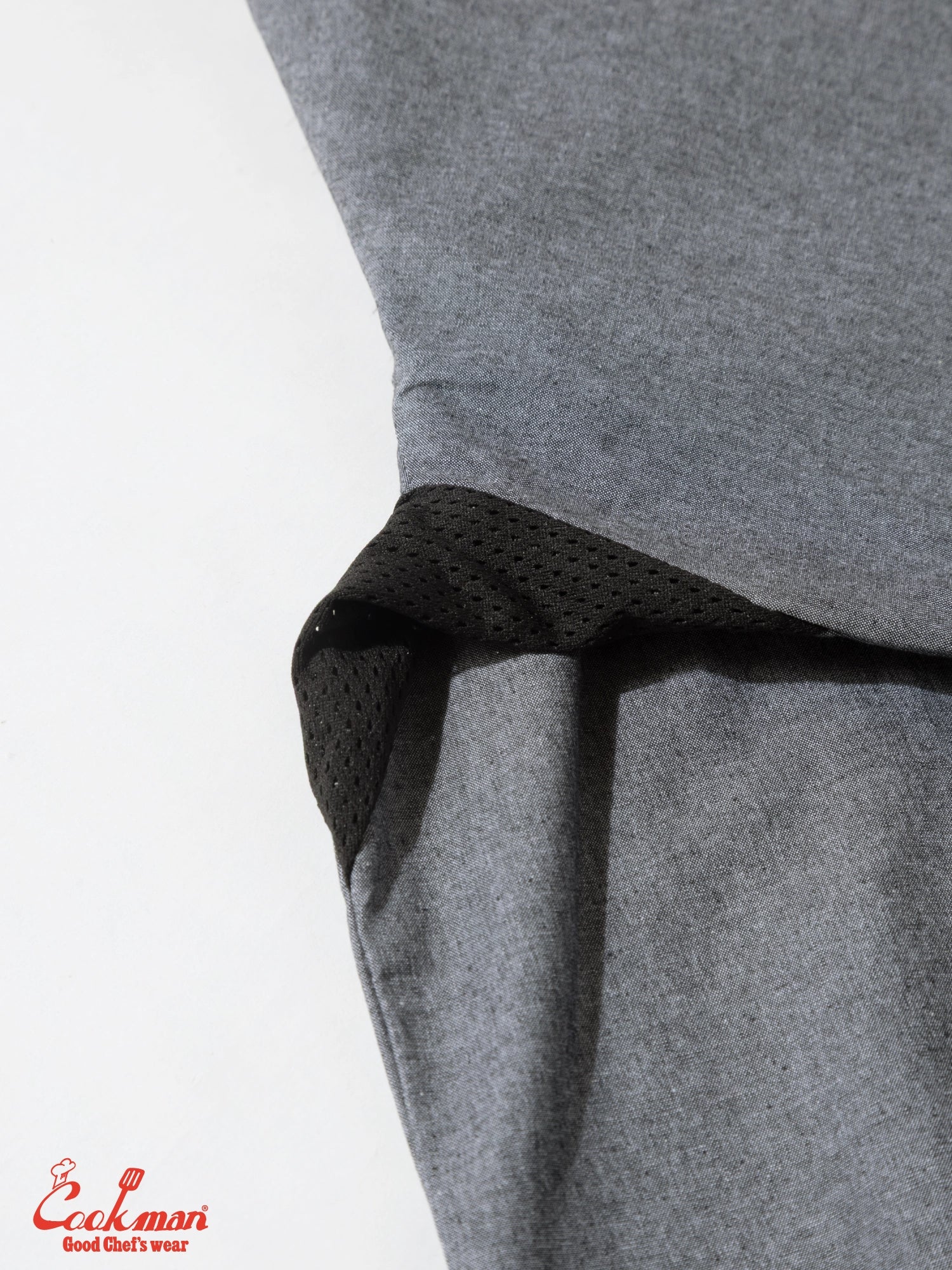 Cookman Chef Coat Long Sleeve Vented - Chambray : Black