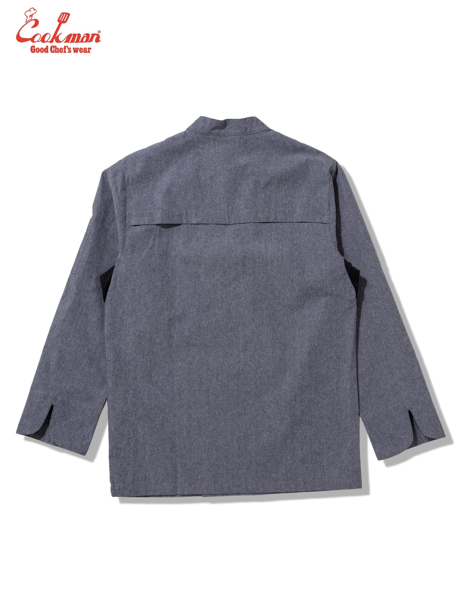 Cookman Chef Coat Long Sleeve Vented - Chambray : Black