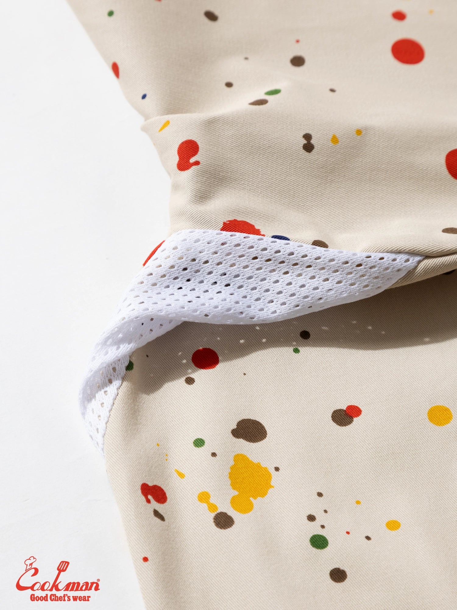 Cookman Chef Coat Long Sleeve Vented - Sauce Splash : Beige