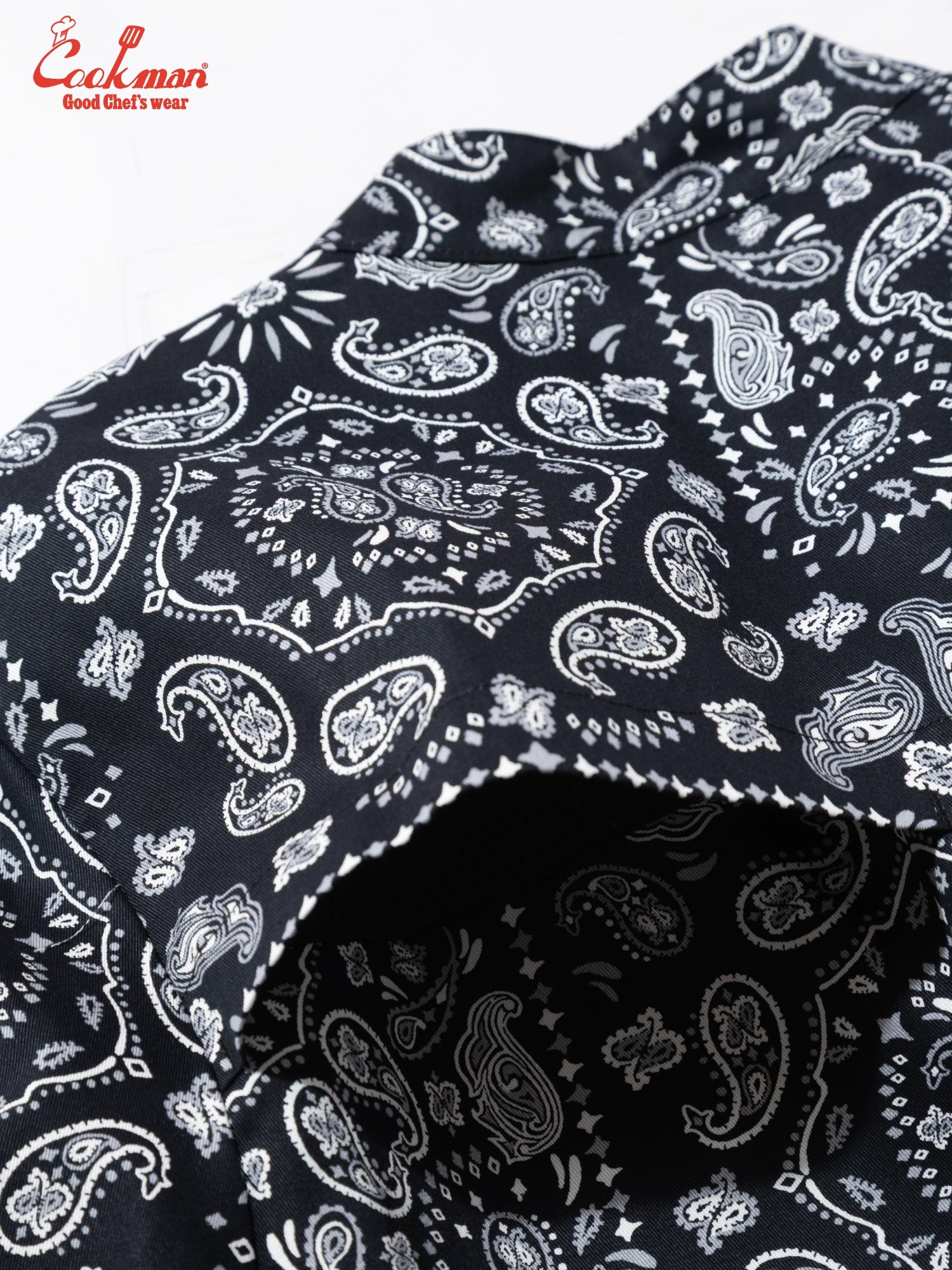 Cookman Chef Coat Long Sleeve Vented - Paisley : Black