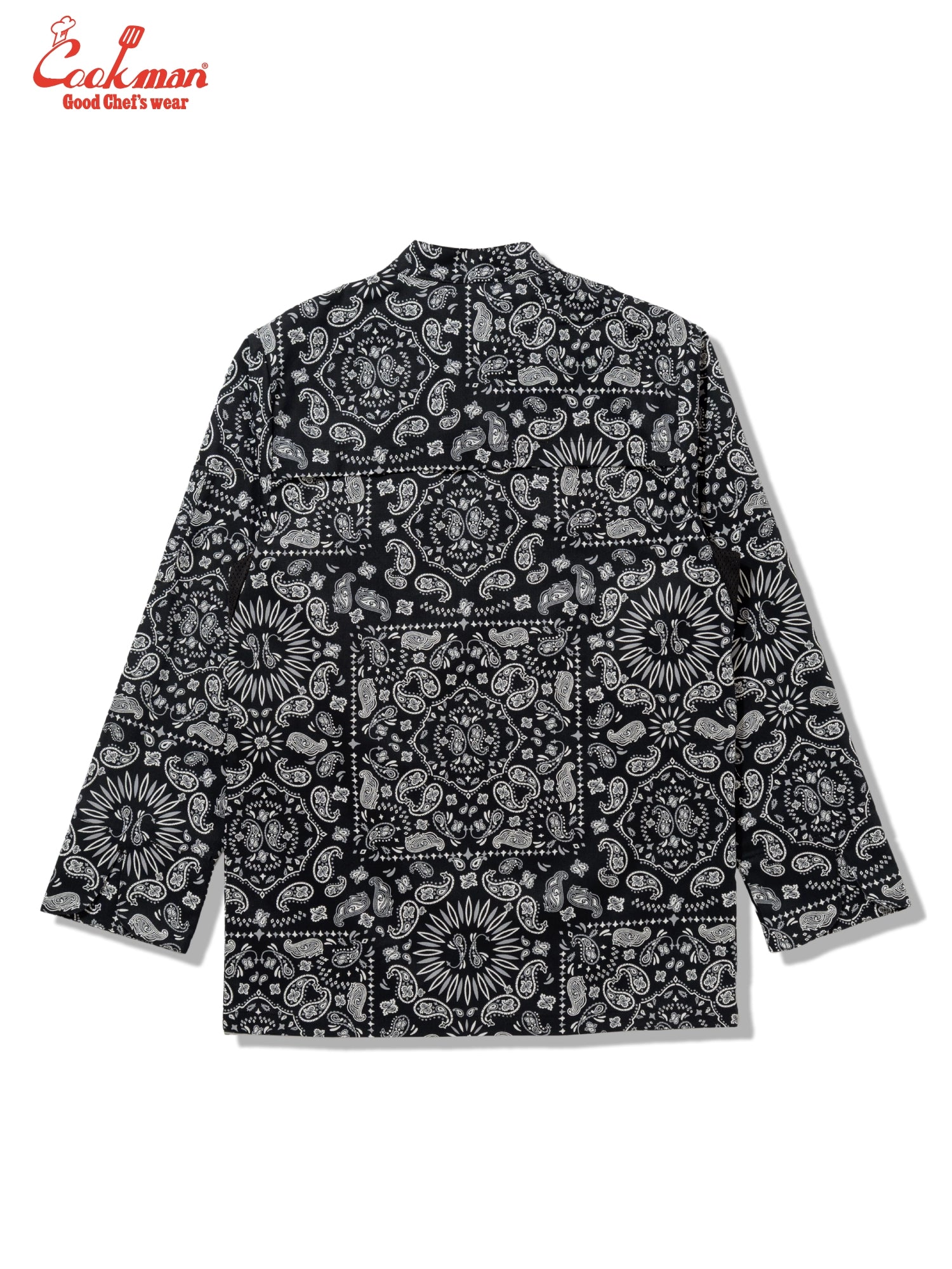 Cookman Chef Coat Long Sleeve Vented - Paisley : Black