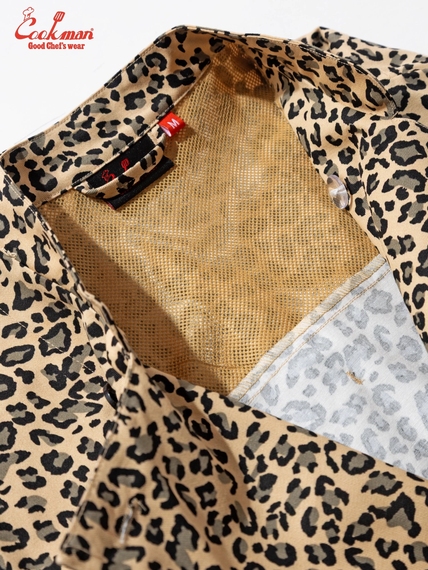Cookman Chef Coat Long Sleeve Vented - Leopard : beige