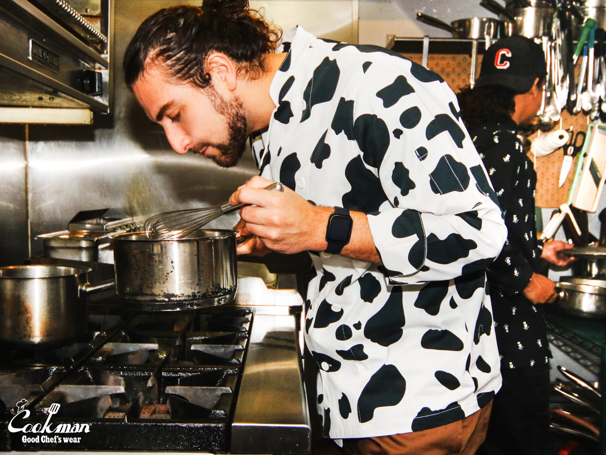 Cookman Chef Coat Long Sleeve Vented - Cow : White