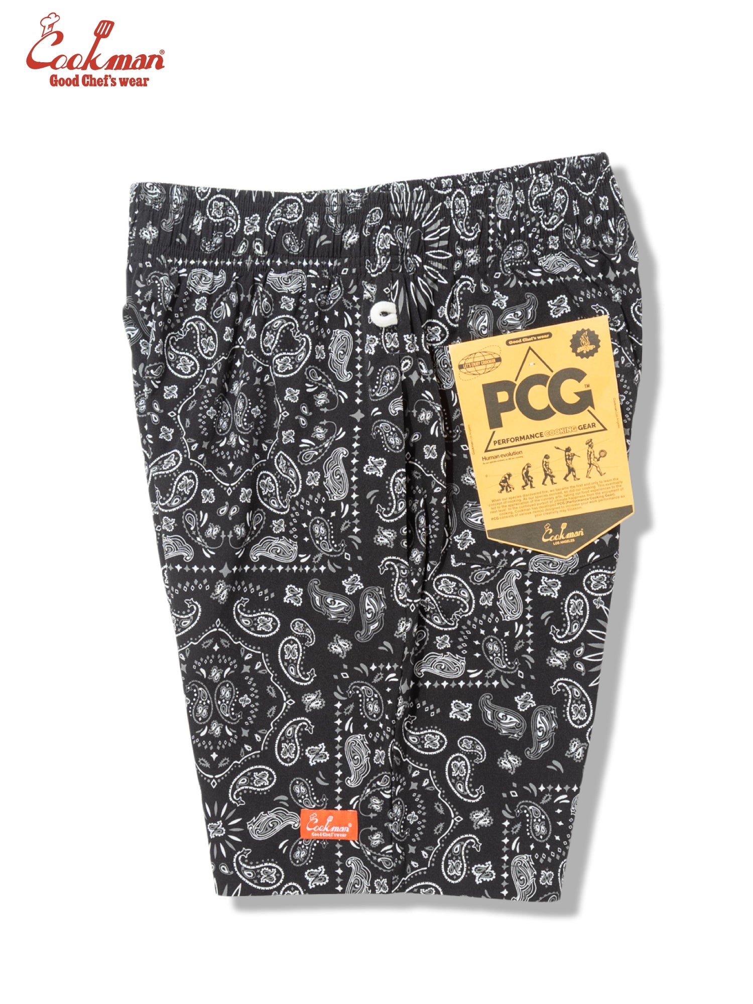 Chef Short Pants Light - Paisley : Black