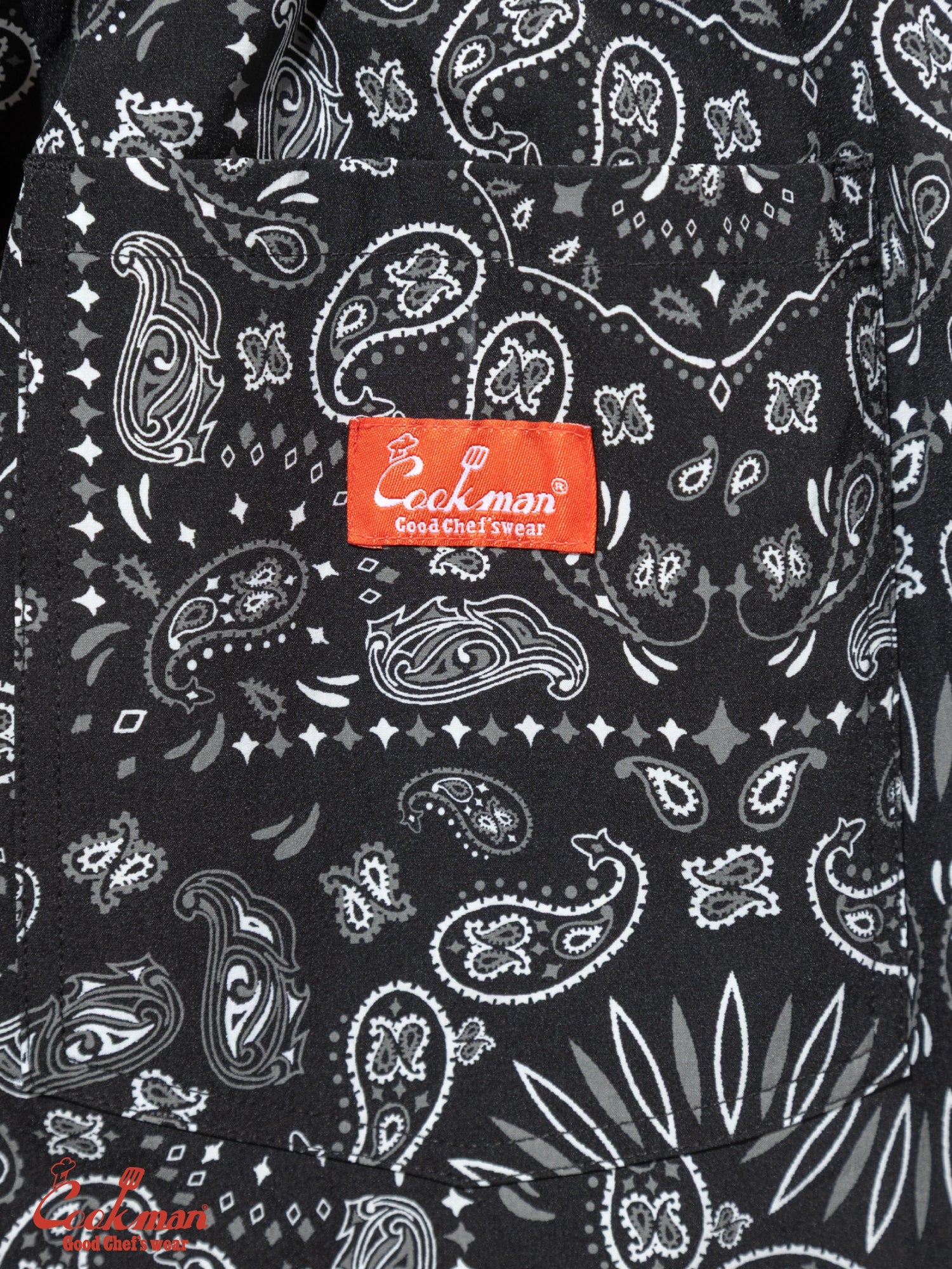 Chef Short Pants Light - Paisley : Black