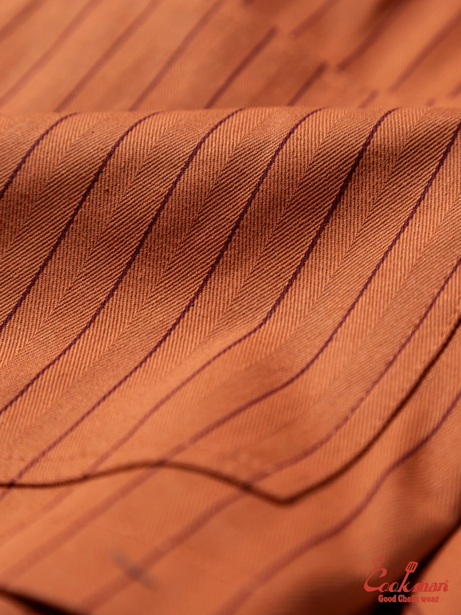 Chef Short Pants Front Pocket Herringbone - Stripe : Brick
