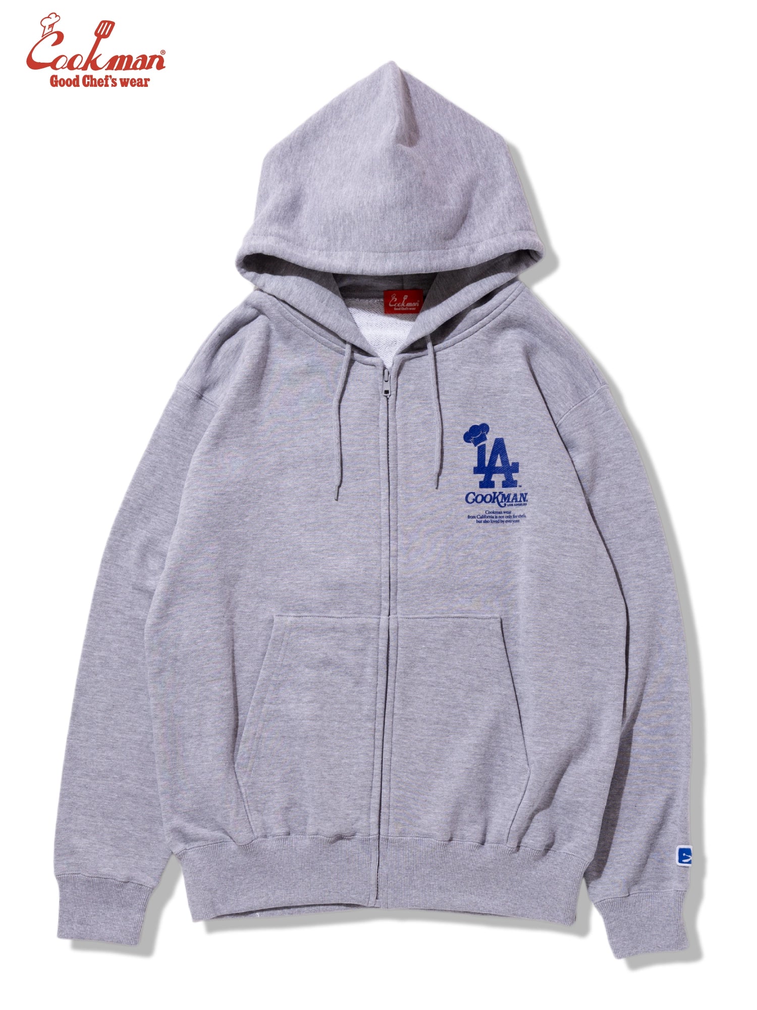 Zip-up Hoodie - Chef Hat LA : Heather Gray