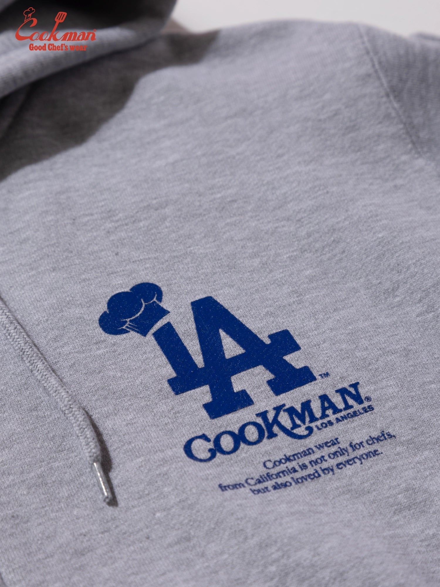 Zip-up Hoodie - Chef Hat LA : Heather Gray