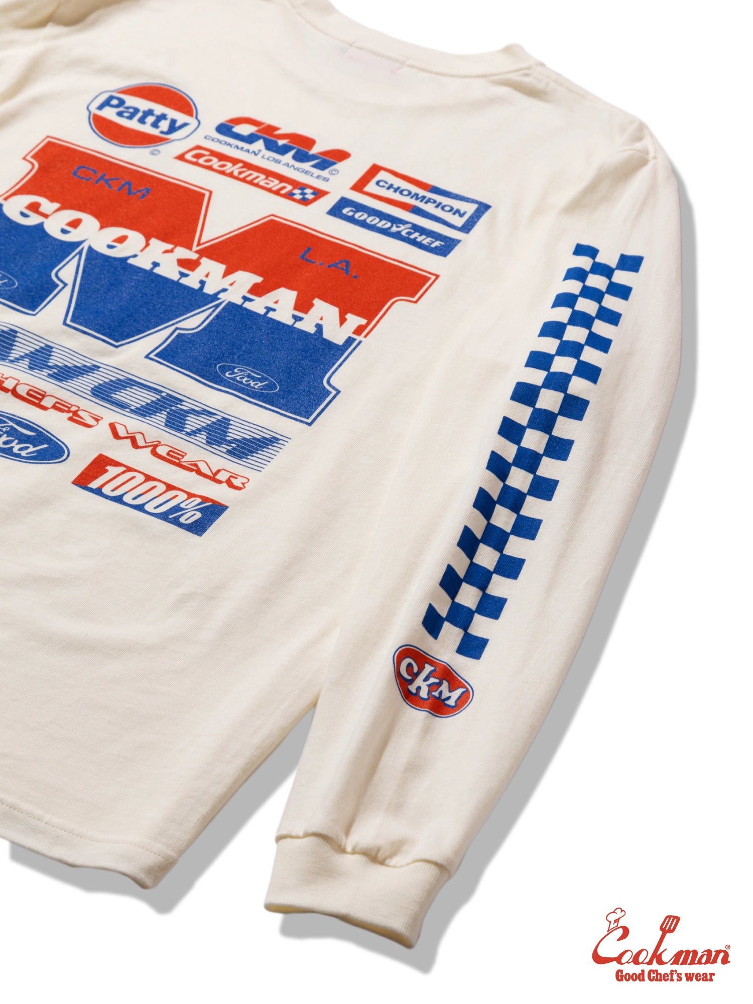 Long Sleeve Tees - Race : Off White