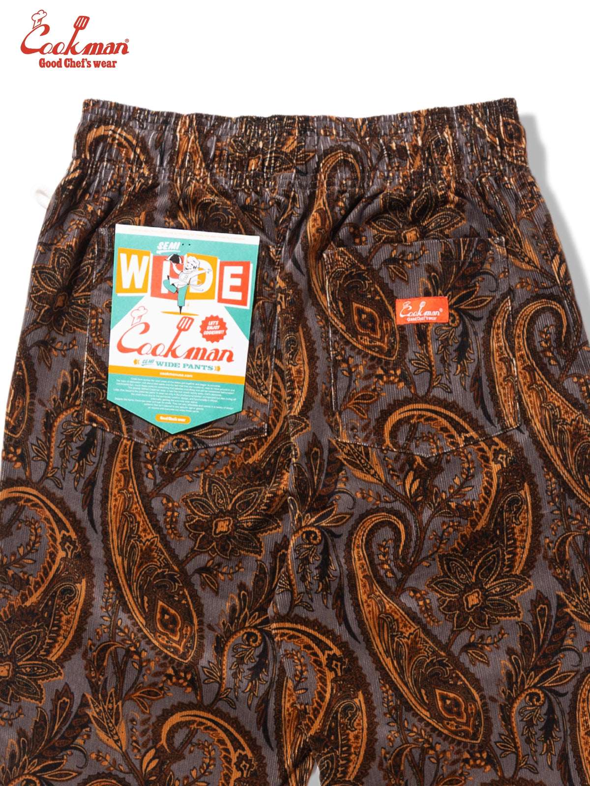 Chef Pants Semiwide - Corduroy : Paisley Brown