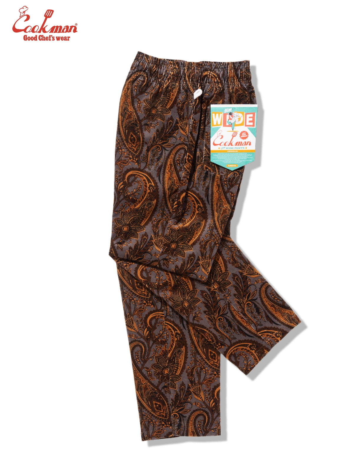 Chef Pants Semiwide - Corduroy : Paisley Brown