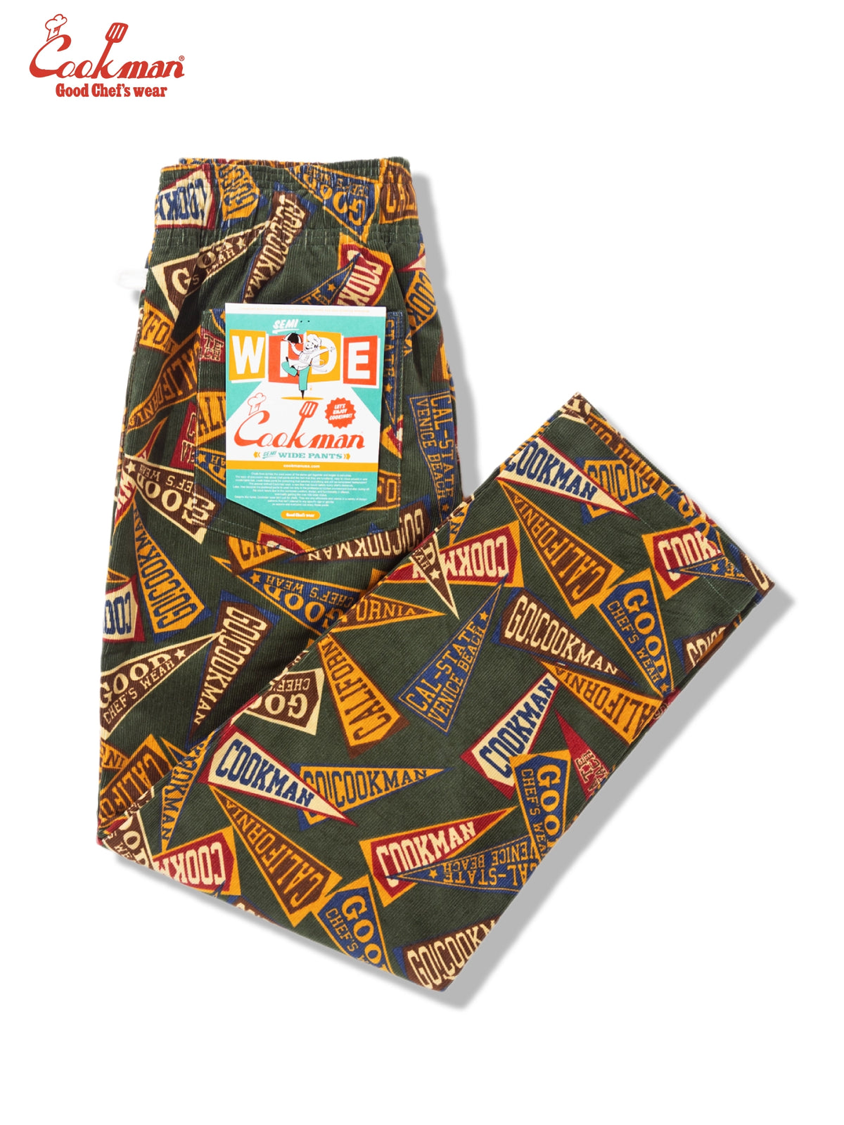 Chef Pants Semiwide - Corduroy : Pennant Green