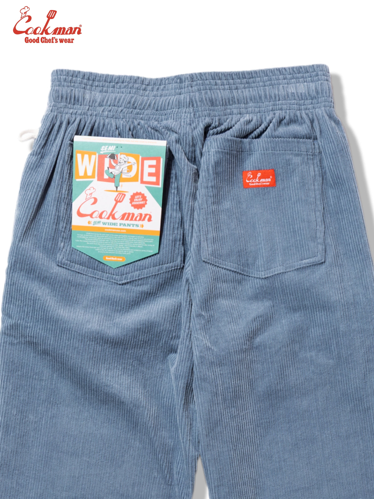 Chef Pants Semiwide - Corduroy : Blue Gray