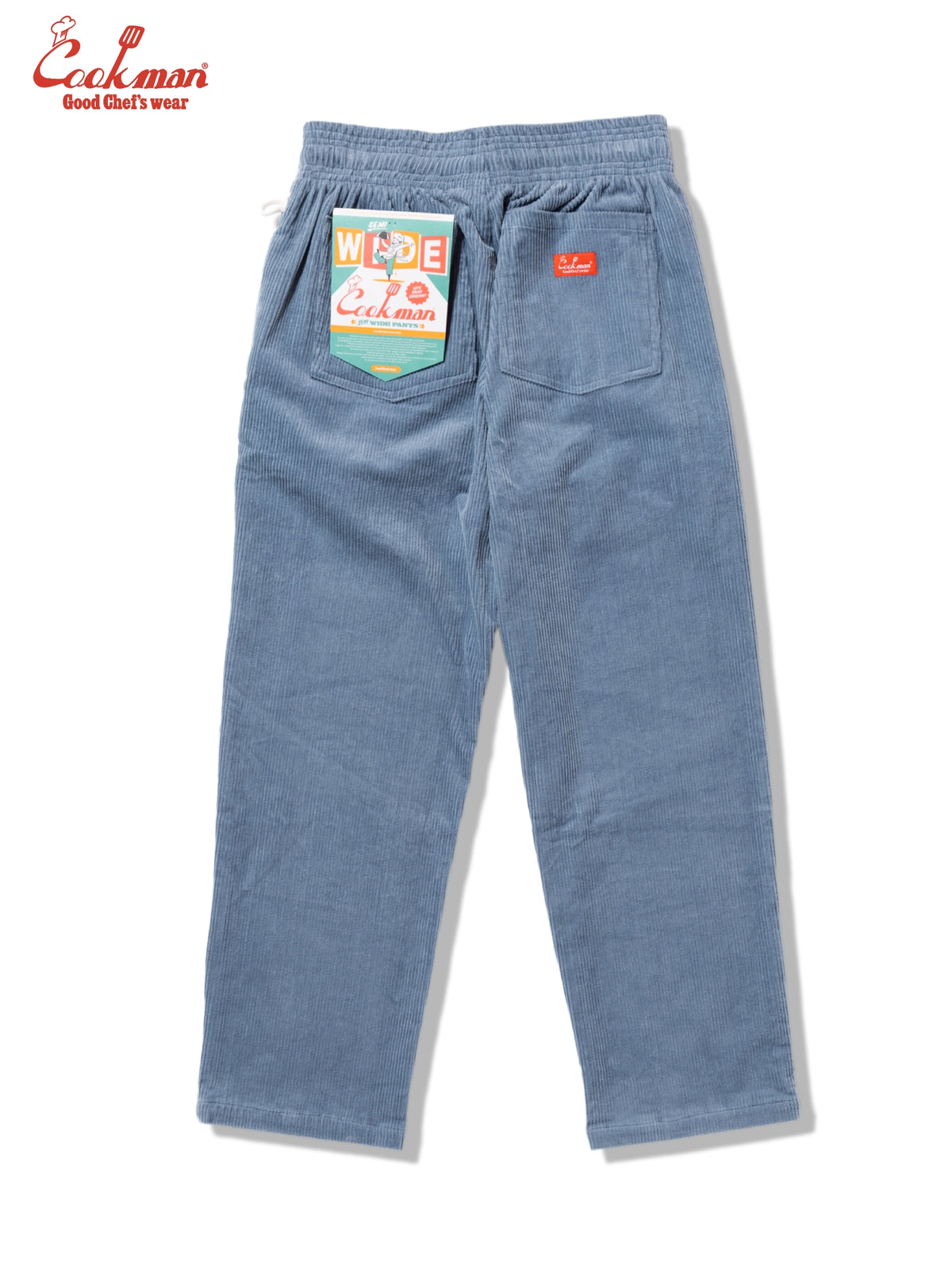 Chef Pants Semiwide - Corduroy : Blue Gray