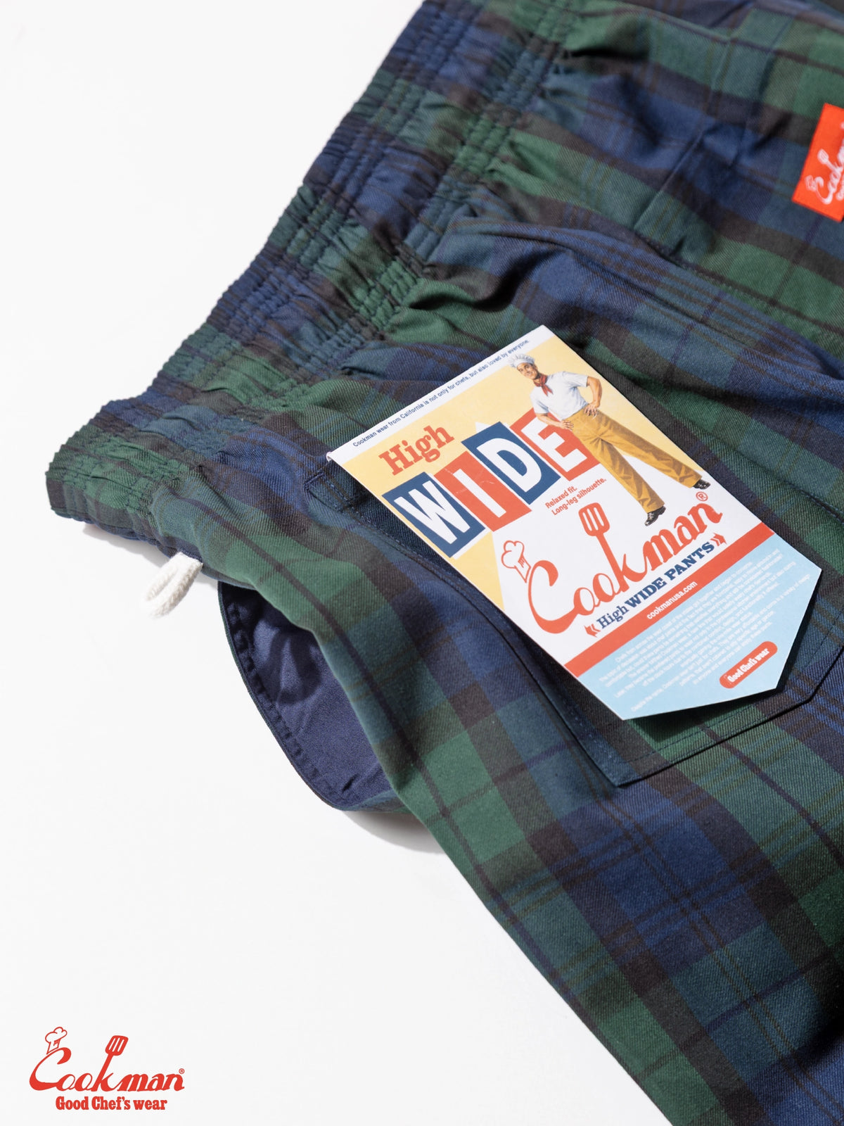 Chef Pants High-Wide - Black Watch Plaid