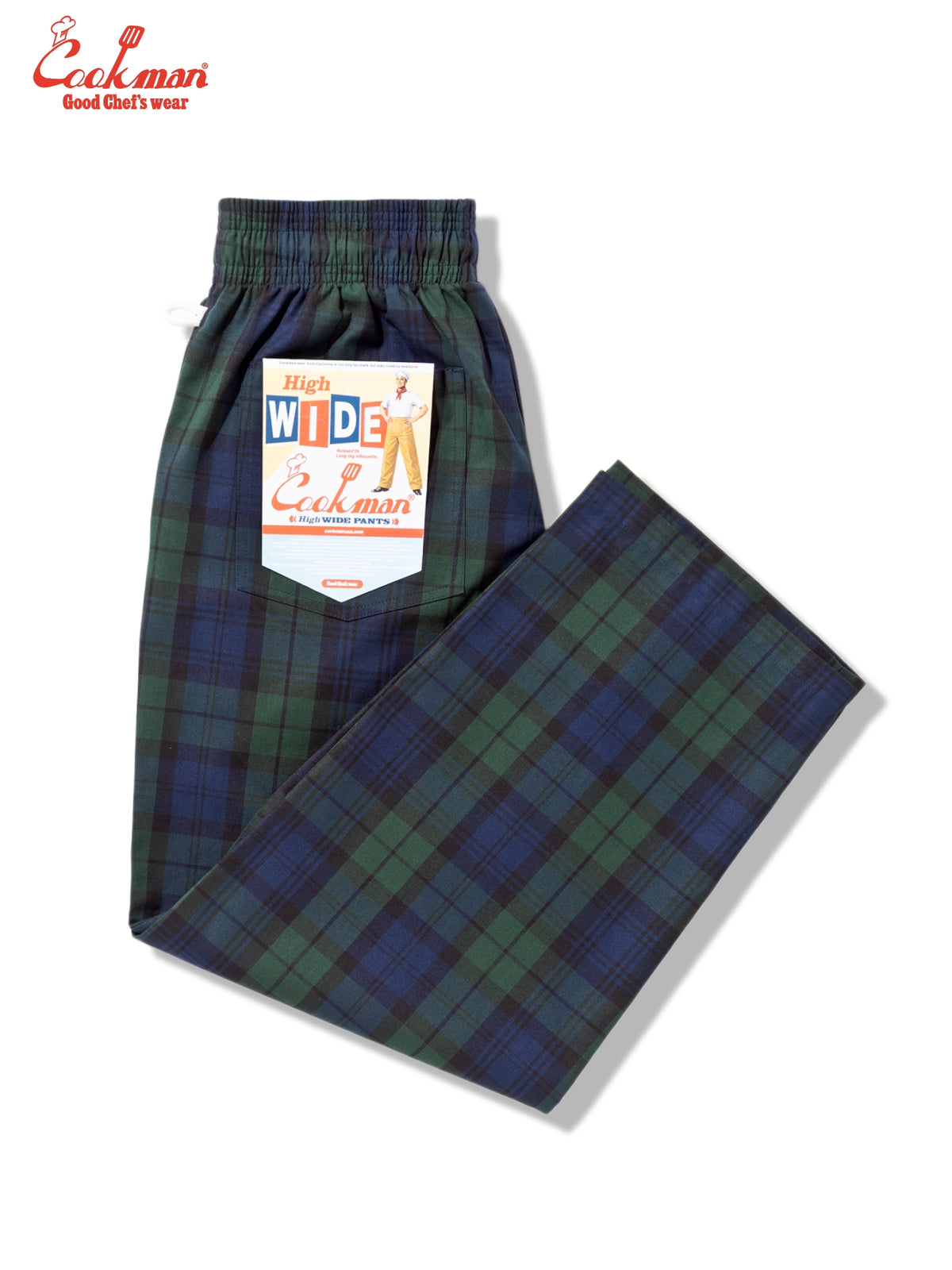 Chef Pants High-Wide - Black Watch Plaid