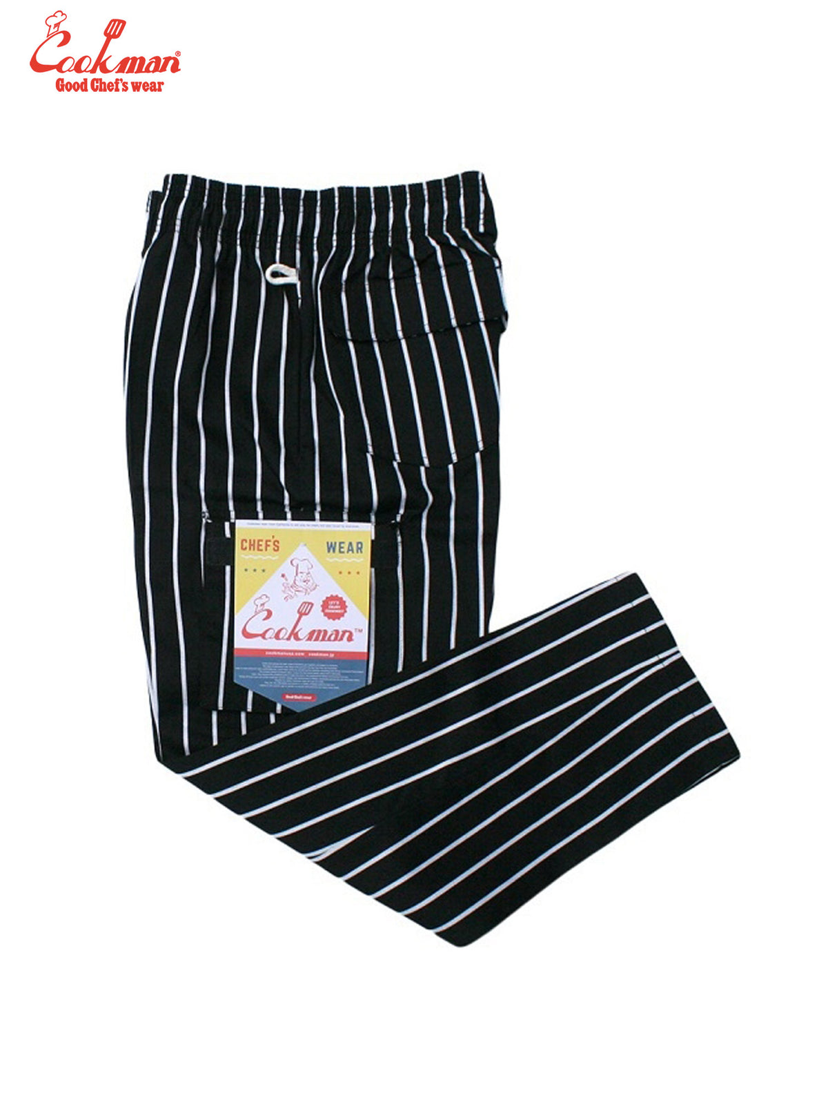 Chef Pants Cargo - Stripe : Black