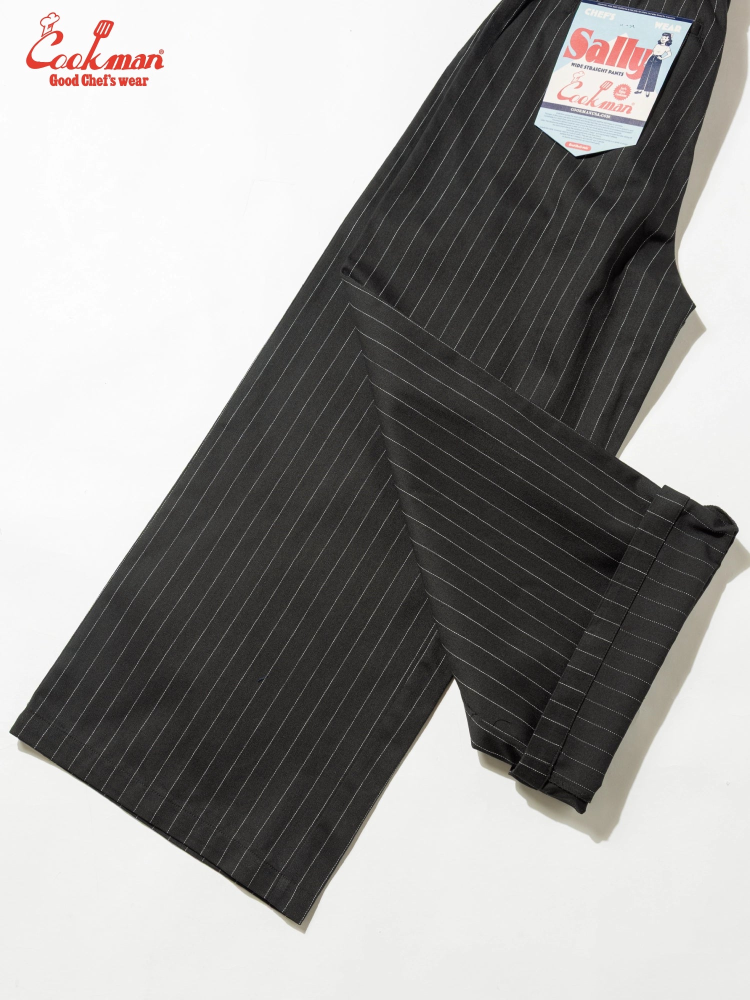 Cookman  Sally Pants - Pin Stripe : Black