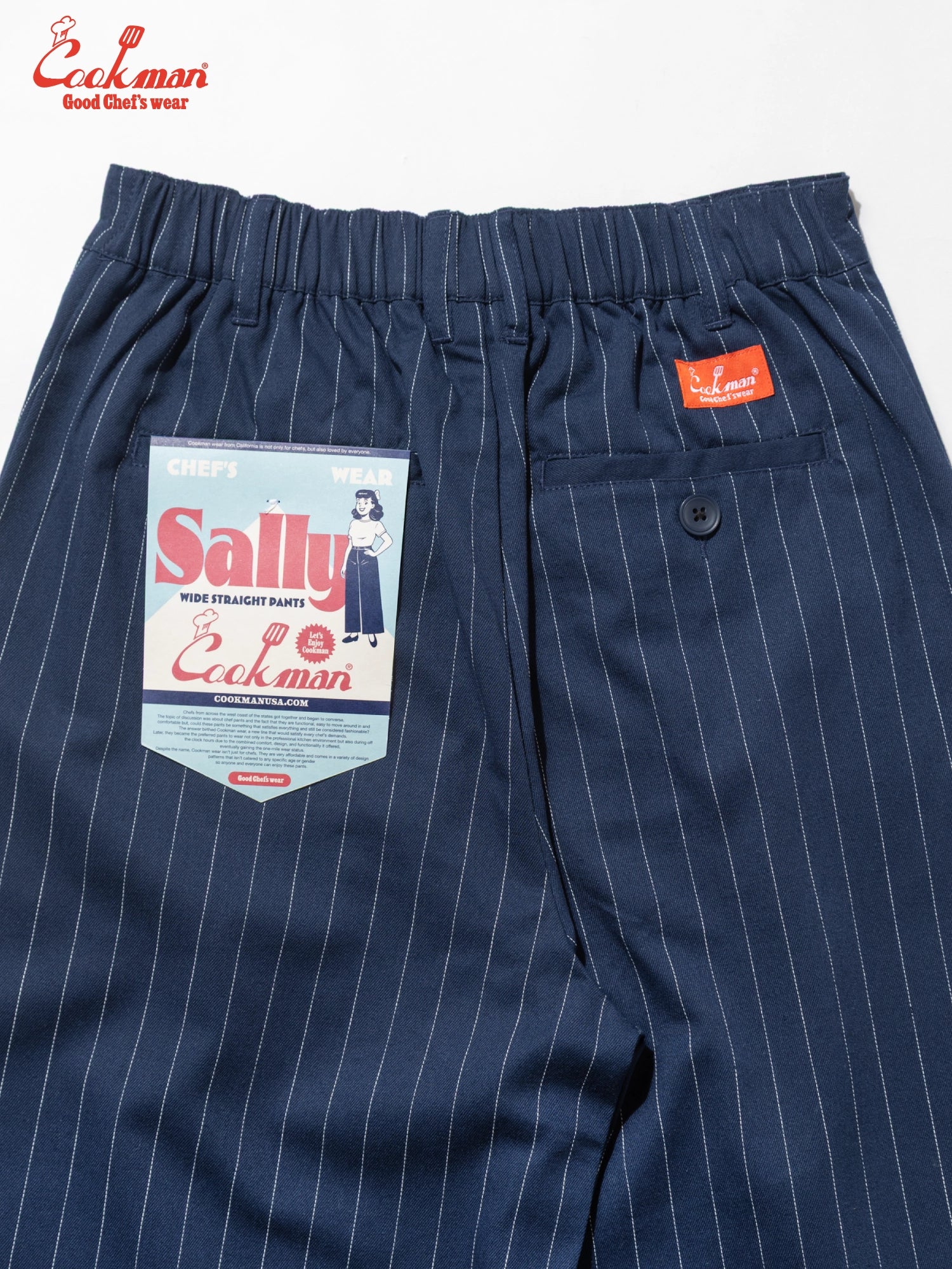 Cookman  Sally Pants - Pin Stripe : Navy