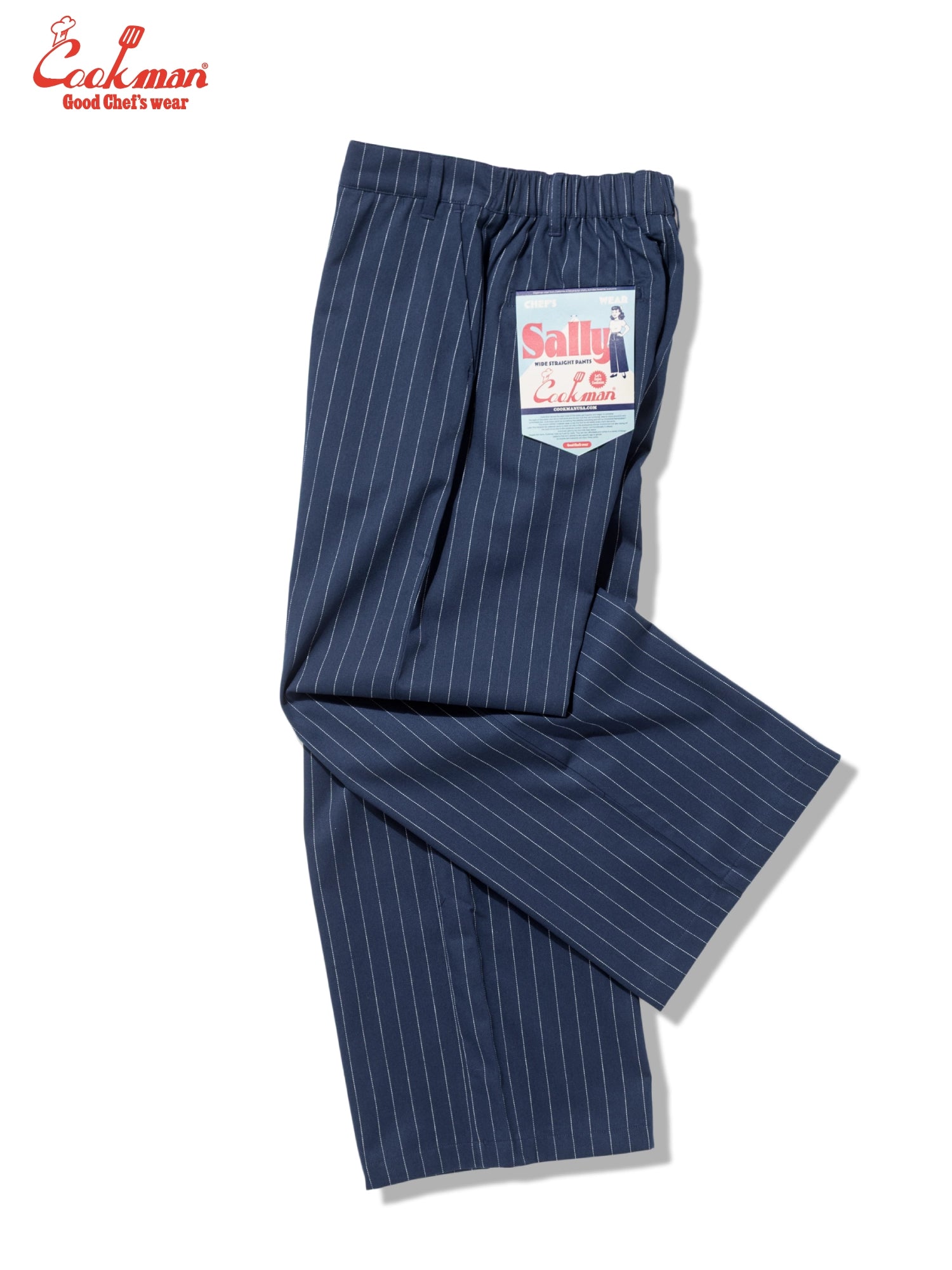 Cookman  Sally Pants - Pin Stripe : Navy