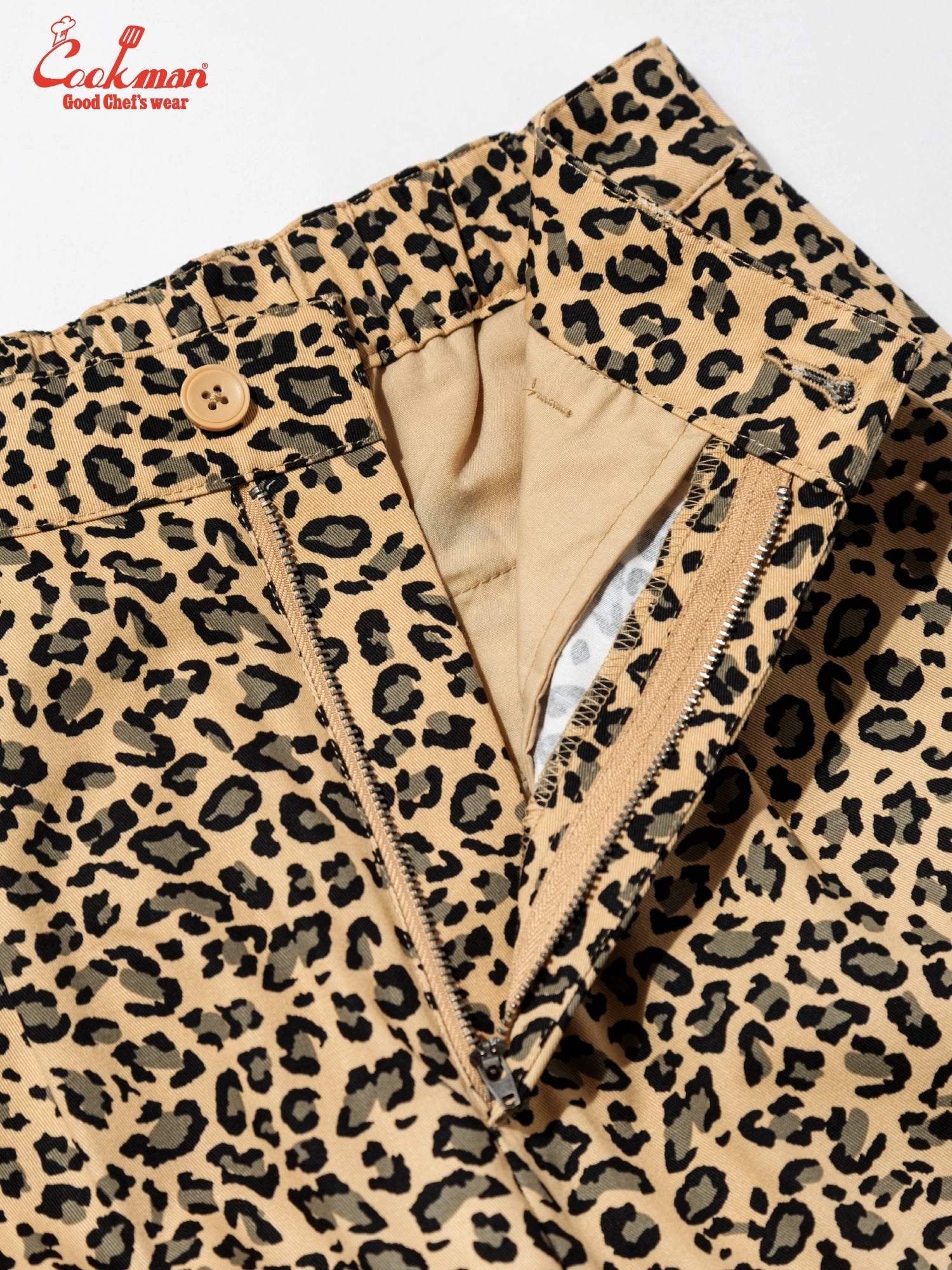 Cookman  Lucy Pants - Leopard : Beige