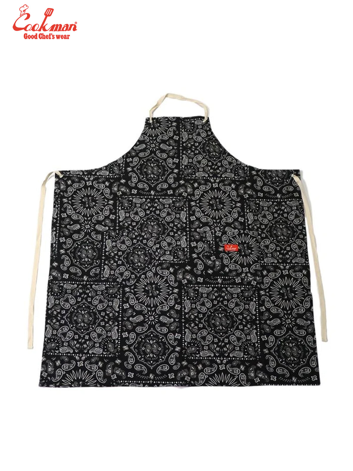 Long Apron - Paisley : Black