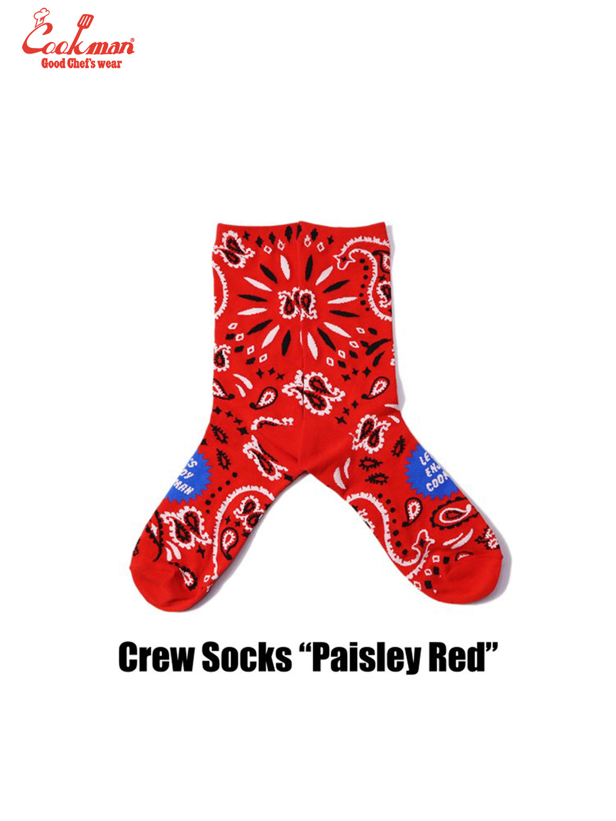 Crew Socks - Paisley : Red