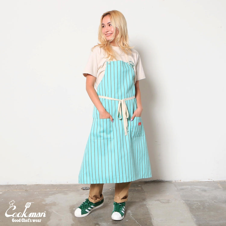 Cookman Long Apron - Mint and Chocolate