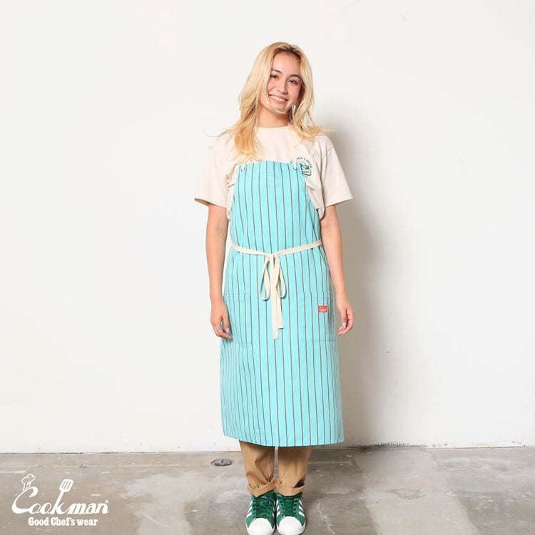 Cookman Long Apron - Mint and Chocolate