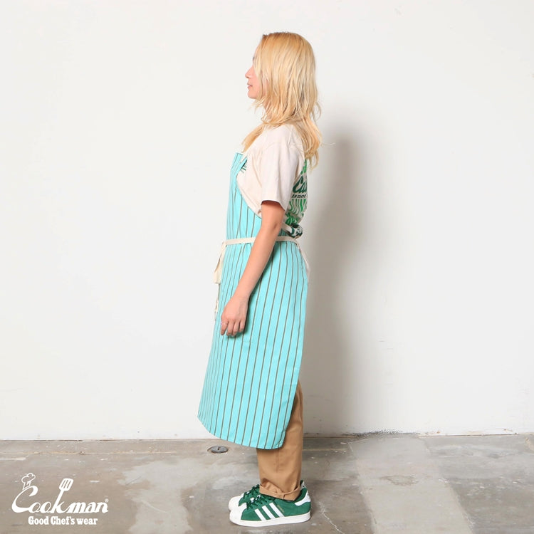 Cookman Long Apron - Mint and Chocolate