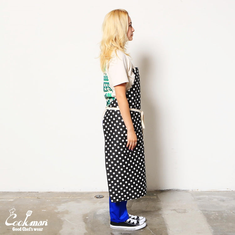 Cookman Long Apron - Dots : Black