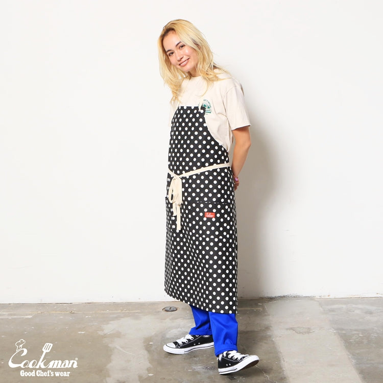 Cookman Long Apron - Dots : Black